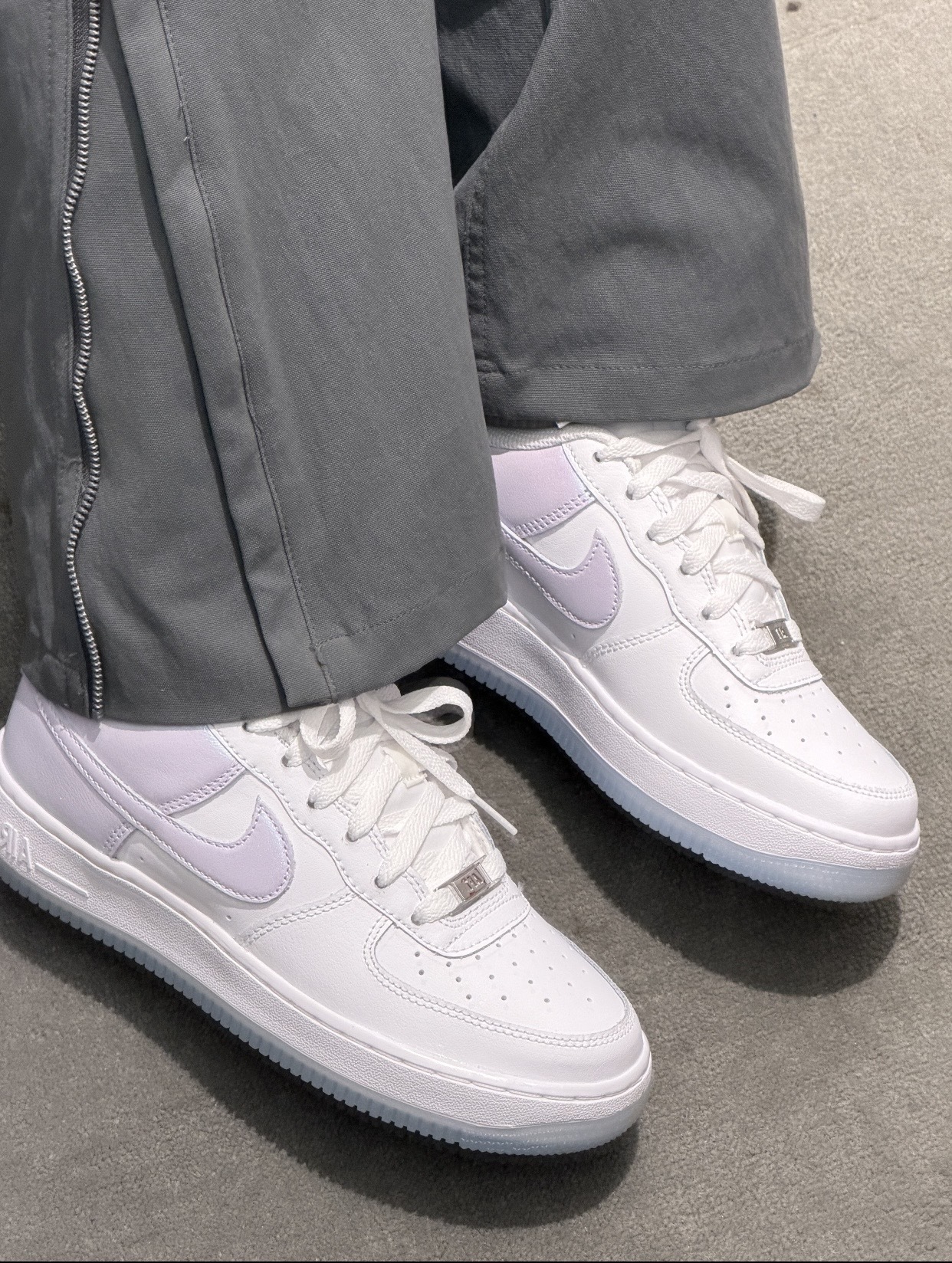 【預訂】NIKE AIR FORCE 1 白紫人魚-GS