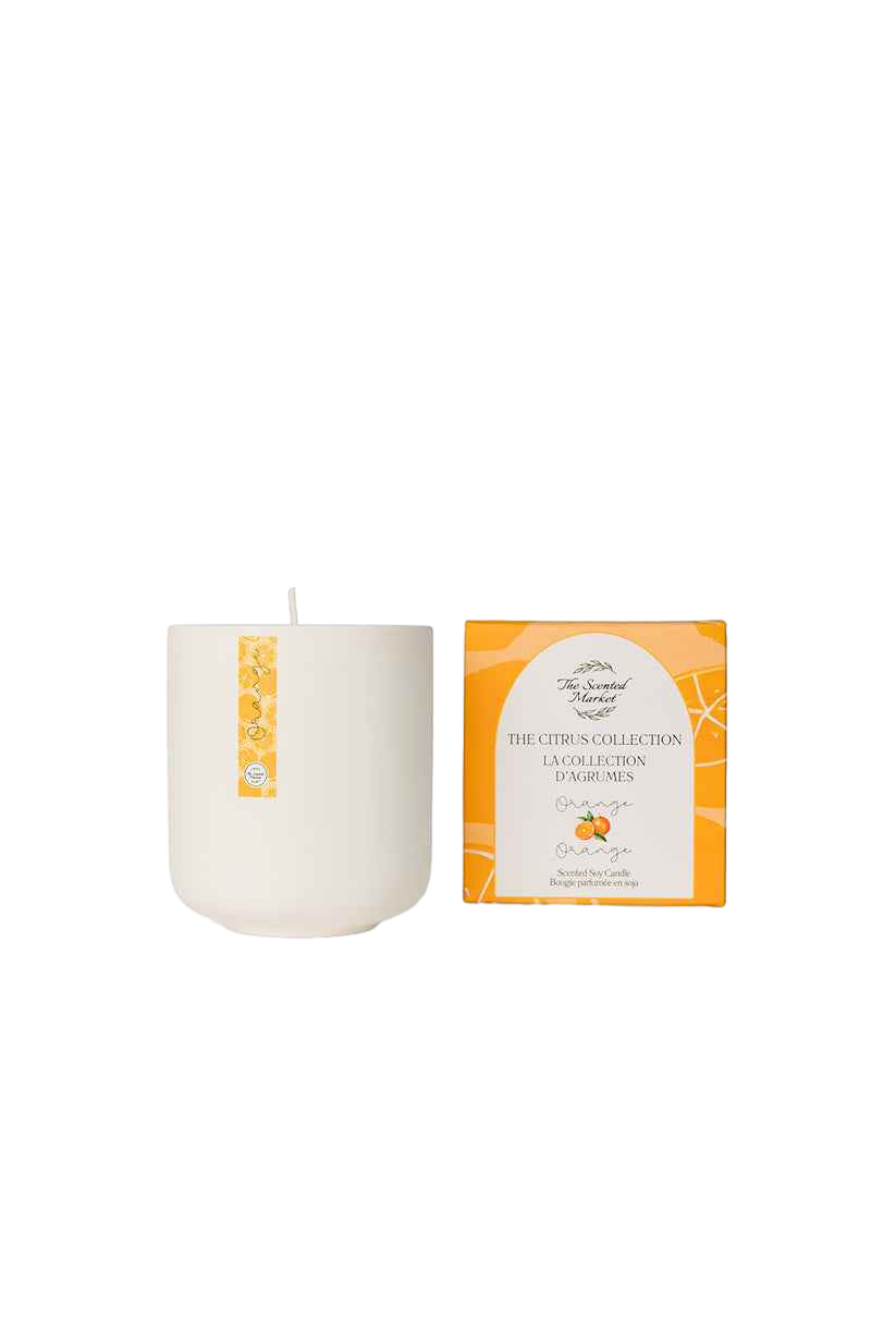 【The Scented Market】香甜橙香氛大豆蠟燭 10oz｜Citrus Collection - Orange Soy Wax Candle 10oz  白