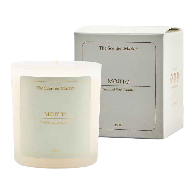 【The Scented Market】沁涼莫西多香氛大豆蠟燭 6oz ｜MOJITO Soy Wax Candle 6oz  莫西多