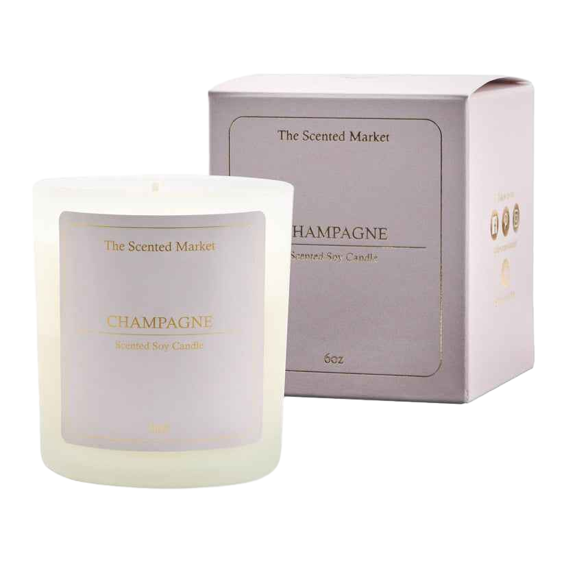 【The Scented Market】香檳草莓香氛大豆蠟燭 6oz｜CHAMPAGNE Soy Wax Candle 6oz  香檳