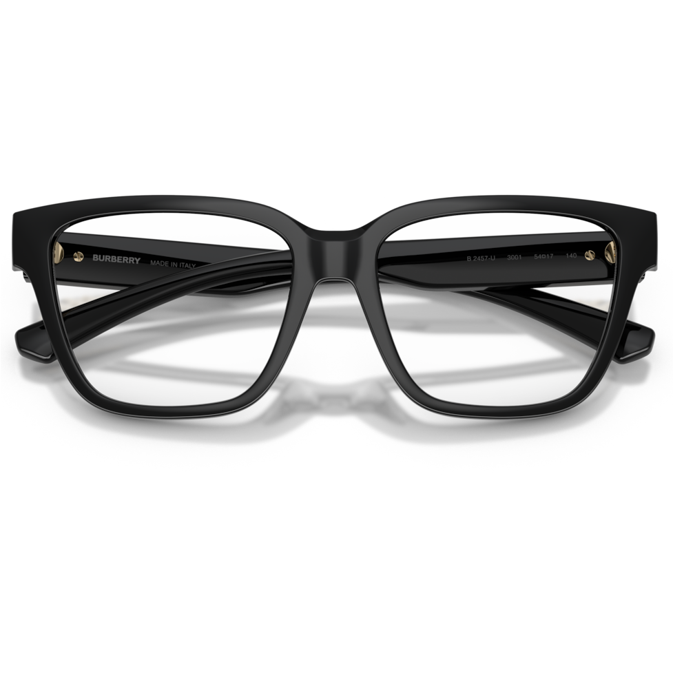 【BURBERRY】BE2457U 3001-54mm 光學眼鏡(黑色)