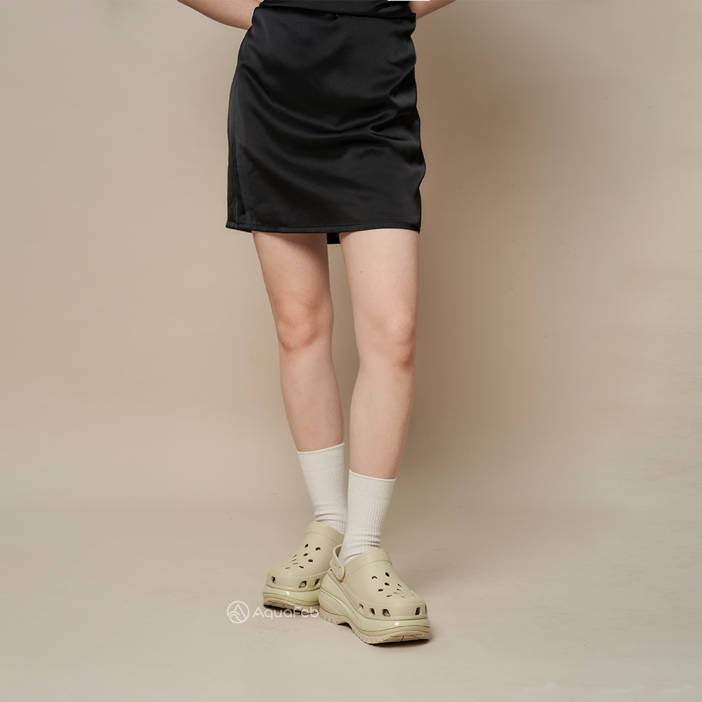 Crocs Mega Crush Clog 男女鞋 骨白色 經典光輪 厚底 洞洞鞋 涼拖鞋 207988-2Y2