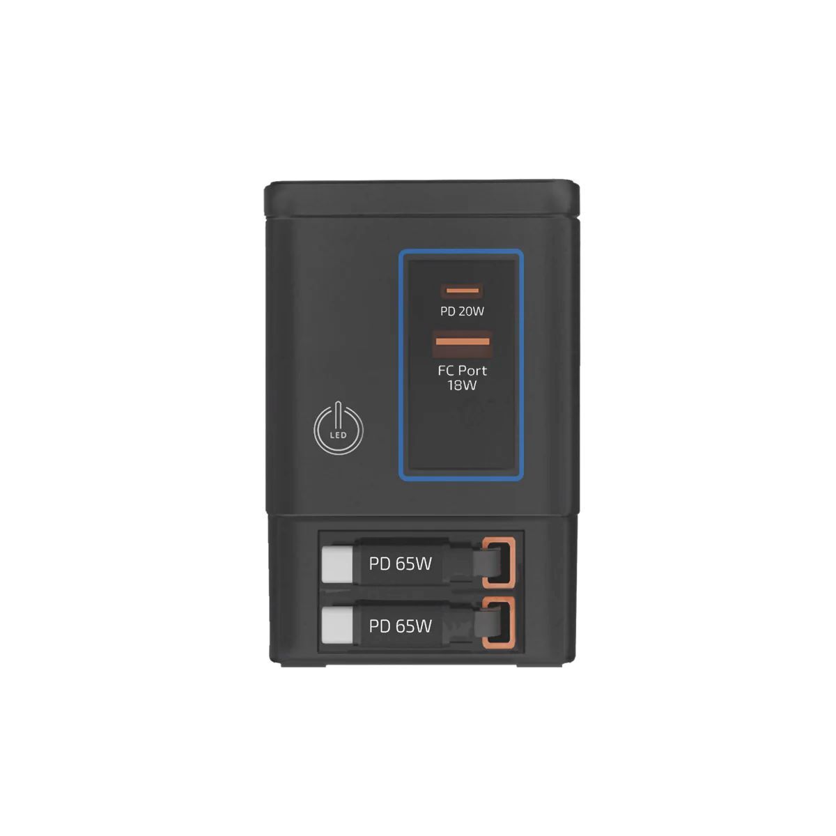 i-105C2 105W Qi2 + GaN 六合一無線快速充電座內置可伸縮Type-C線