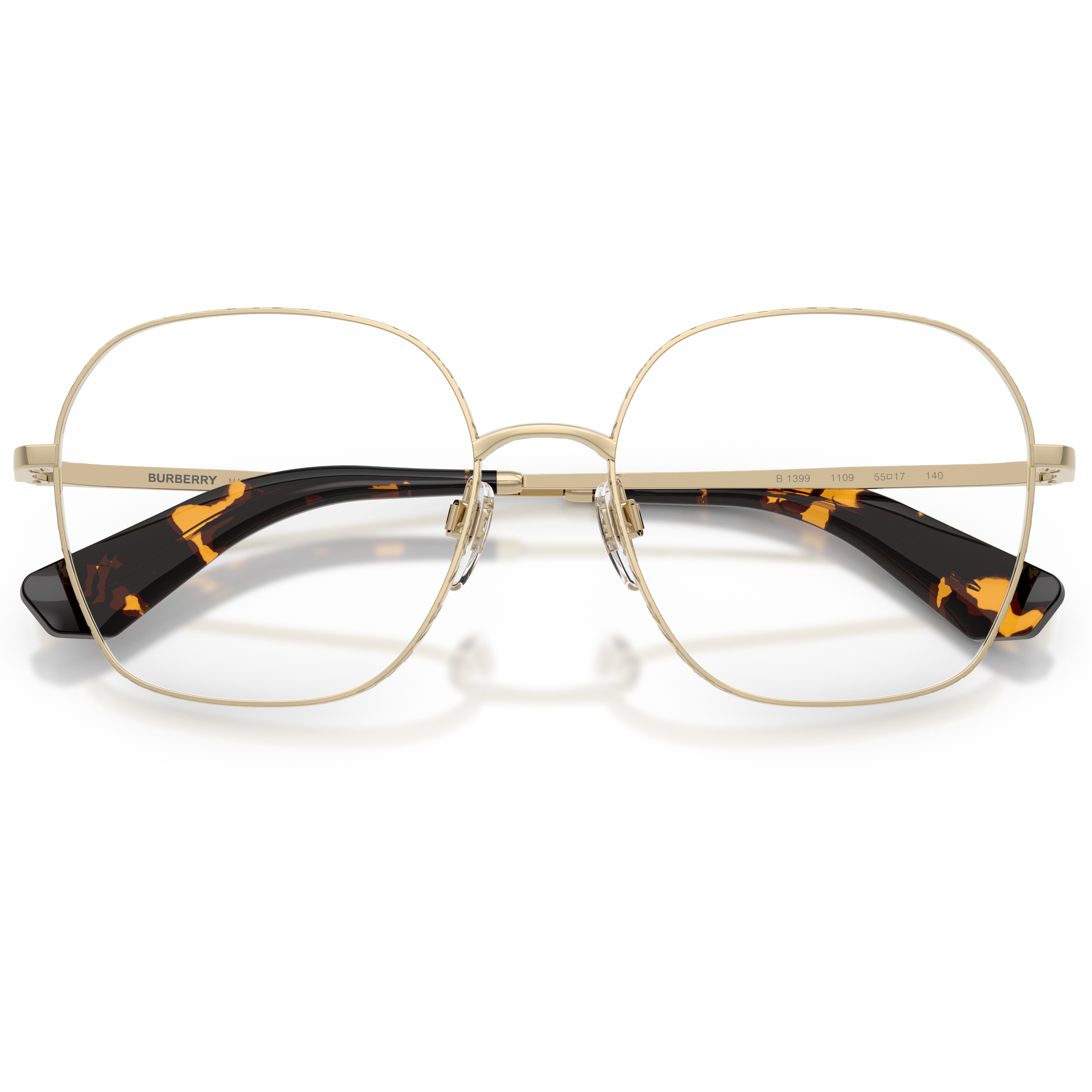 【BURBERRY】BE1399 1109-55mm 光學眼鏡(淺金色)