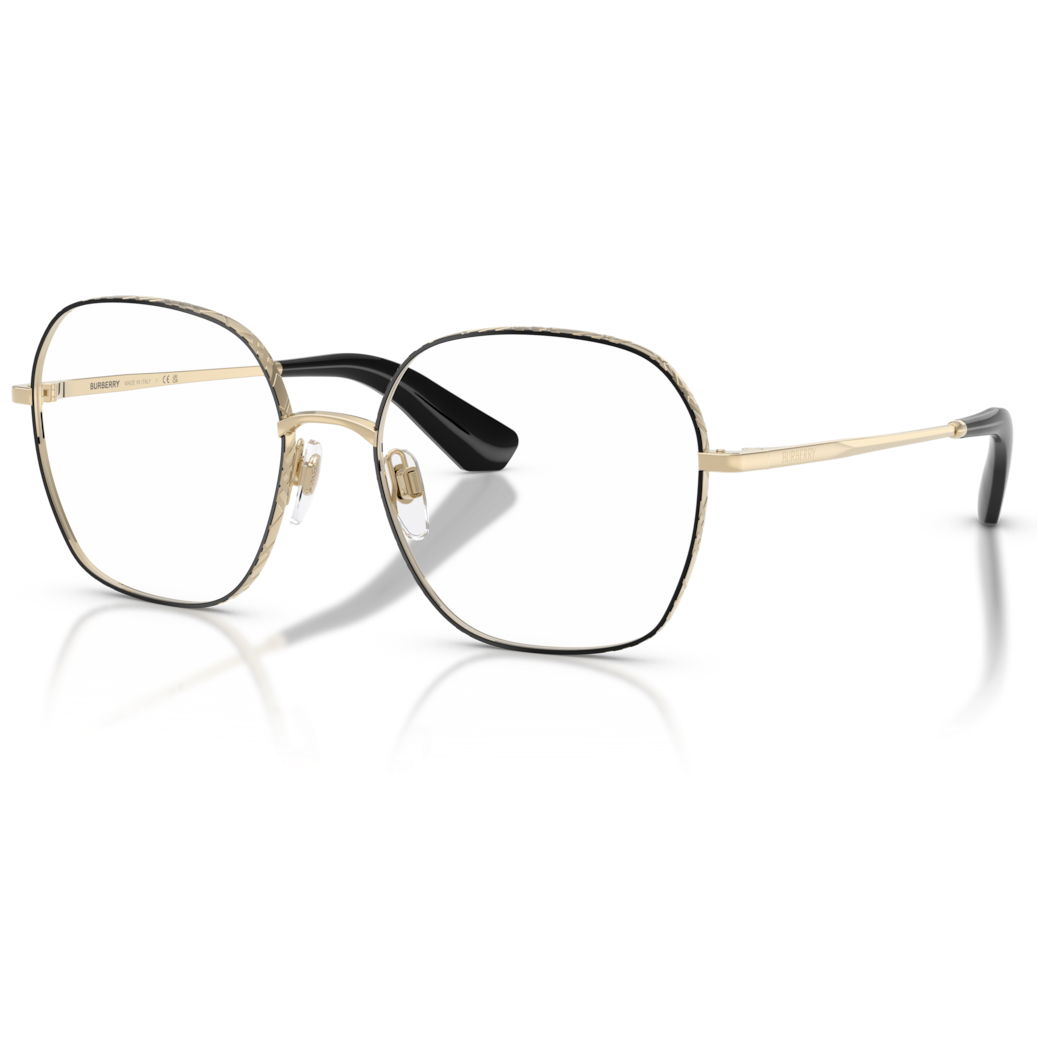 【BURBERRY】BE1399 1326-55mm 光學眼鏡(黑色搭金色)