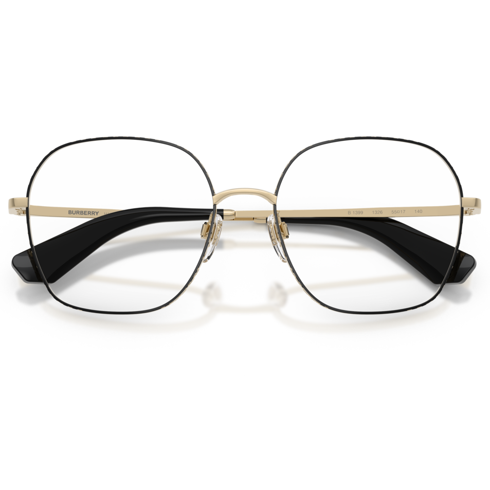 【BURBERRY】BE1399 1326-55mm 光學眼鏡(黑色搭金色)