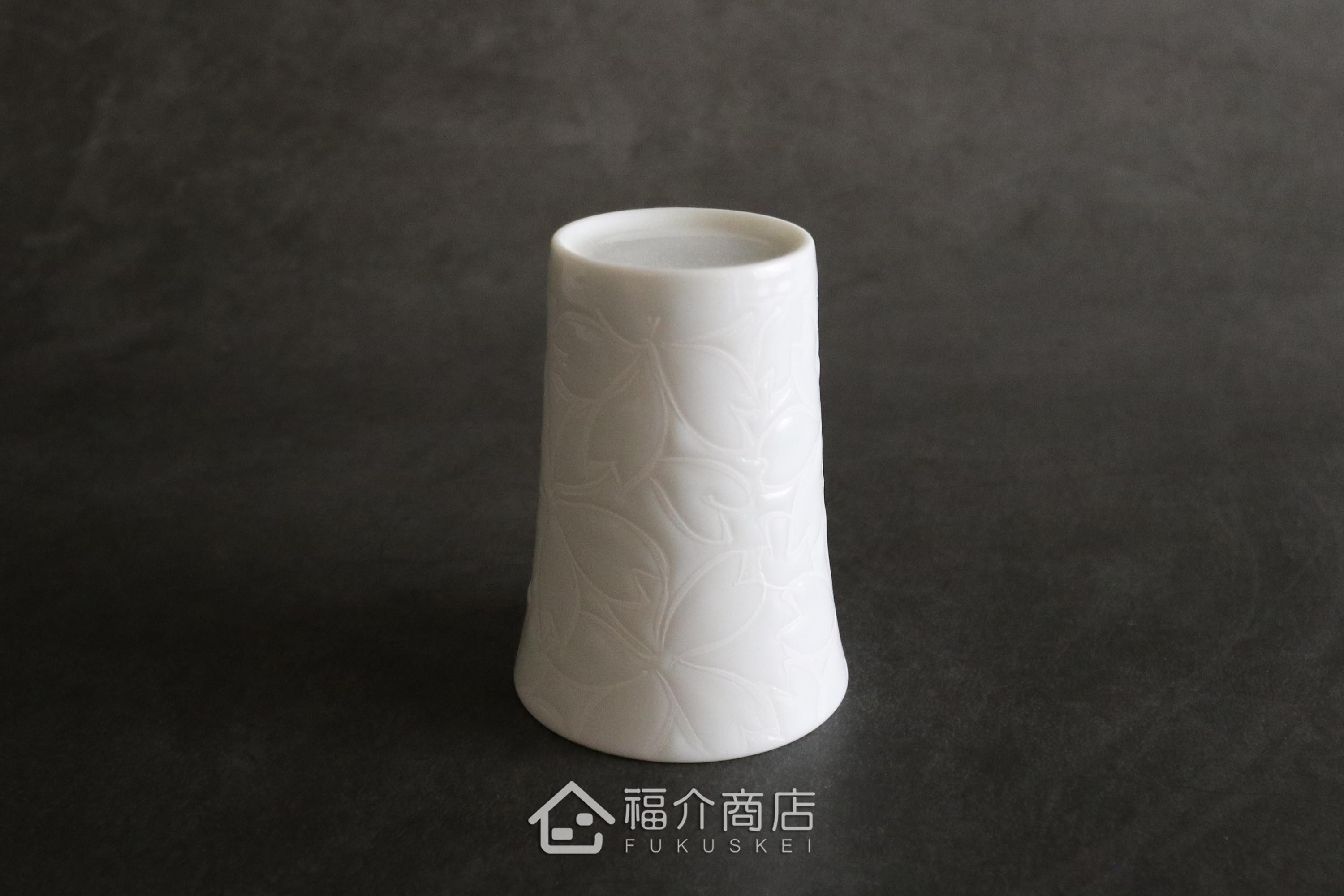 櫻花細長白瓷杯