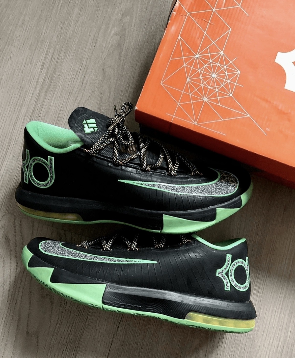 男鞋 NIKE KD 6 'Night Vision' 黑綠 夜視鏡 杜蘭特 氣墊 實戰 籃球鞋 運動鞋【IH3582-001】NIKEKD