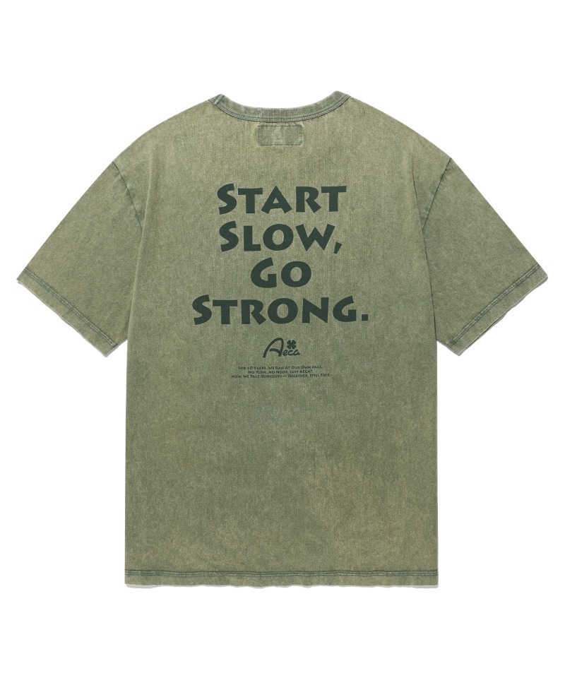 AECA START SLOW GO STRONG HALF SLEEVE TEE GREEN AW2602TS27GN