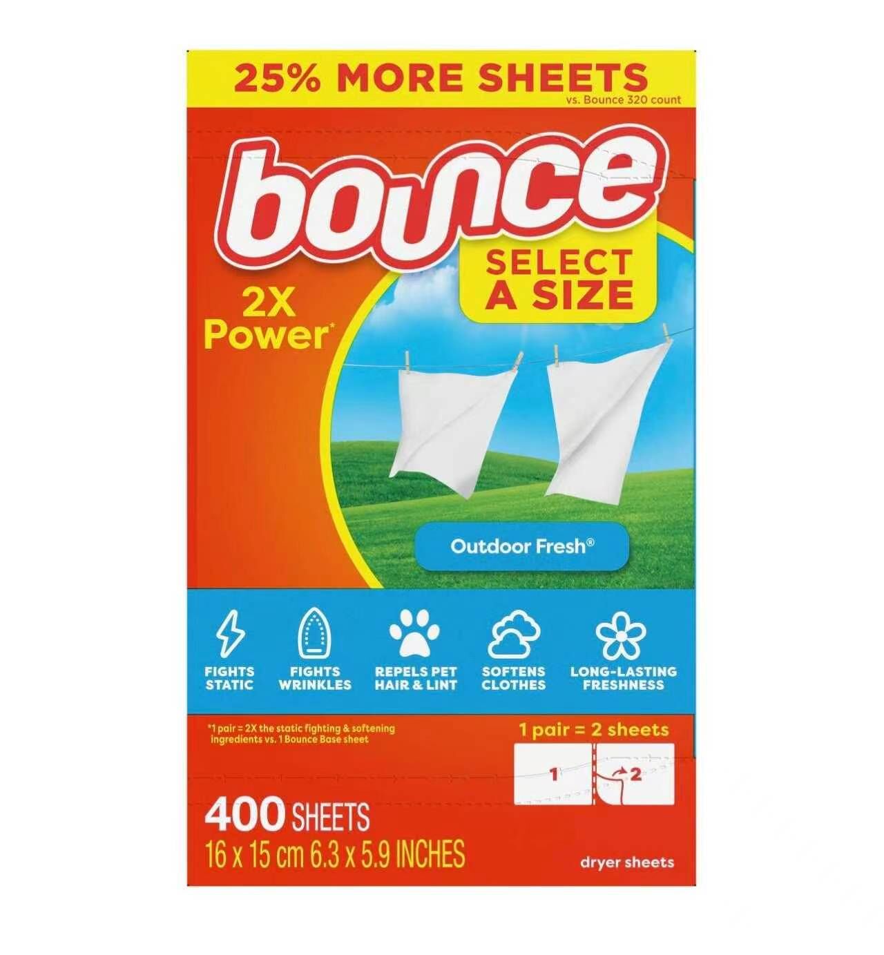 【預購】Bounce H050661 4合1強效烘衣紙 — 戶外清新香 400片