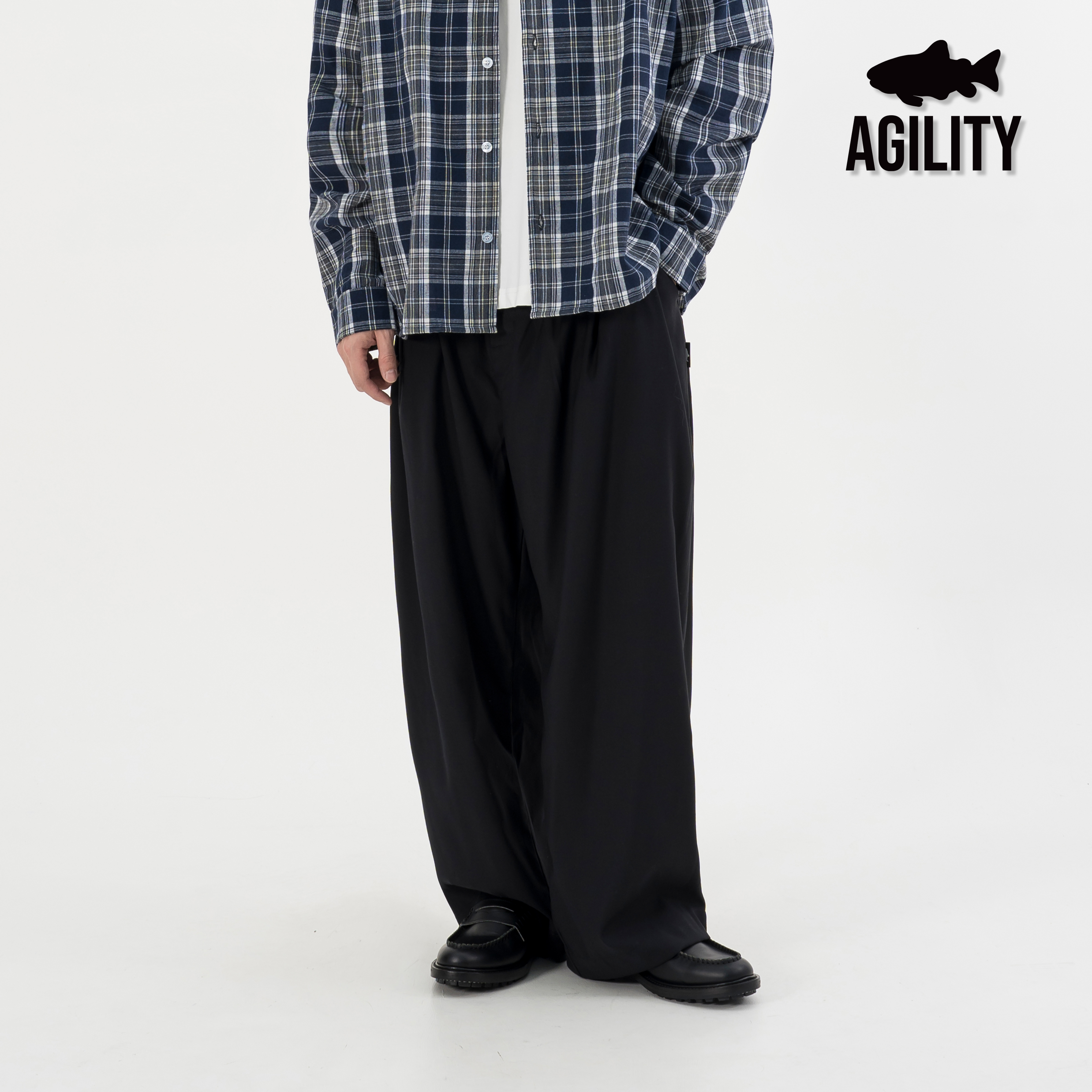 AGILITY Triple Pleated Wide Leg Pants 三褶線 寬筒落地 西裝長褲 [AC15]
