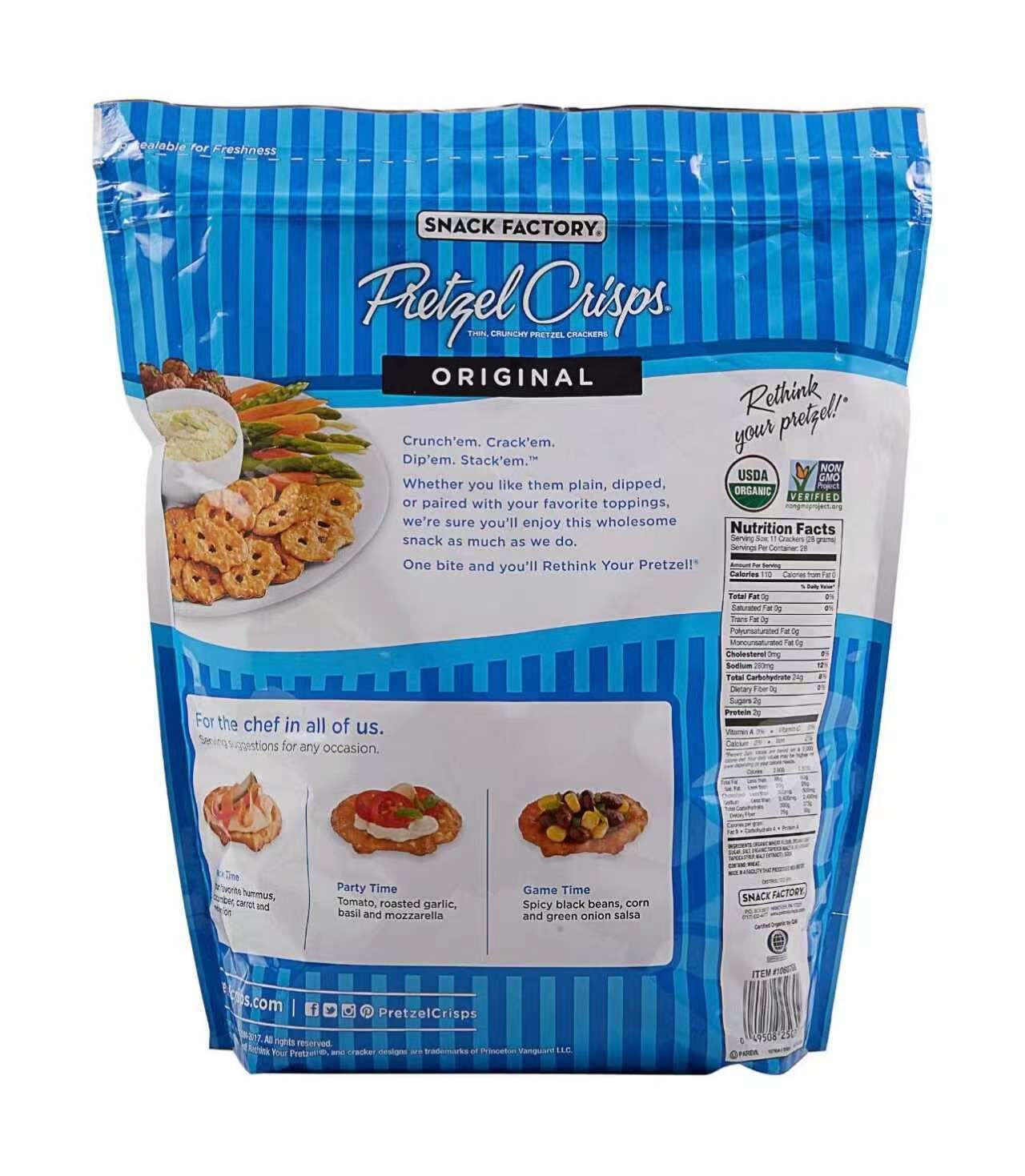 【預購】Snack Factory H050663  有機原味蝴蝶酥薄餅 28盎司