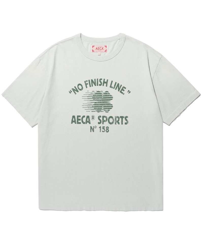 AECA NO FINISH LINE WASHED HALF SLEEVE TEE GREEN AW2602TS30GN