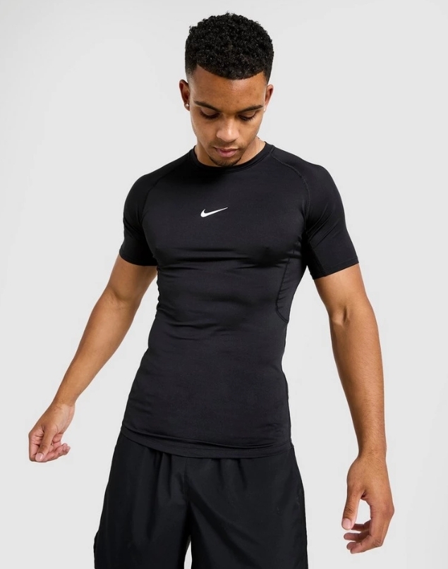 男款 NIKE PRO DRI FIT 黑色 短袖 小勾 排汗 運動 健身 緊身 籃球 束衣【FB7933-010】