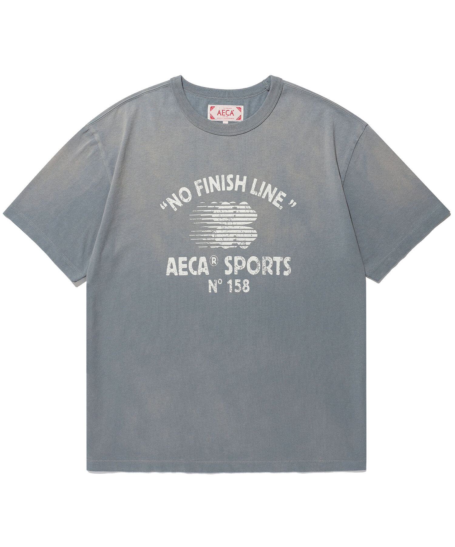 AECA NO FINISH LINE WASHED HALF SLEEVE TEE GREY AW2602TS30GR