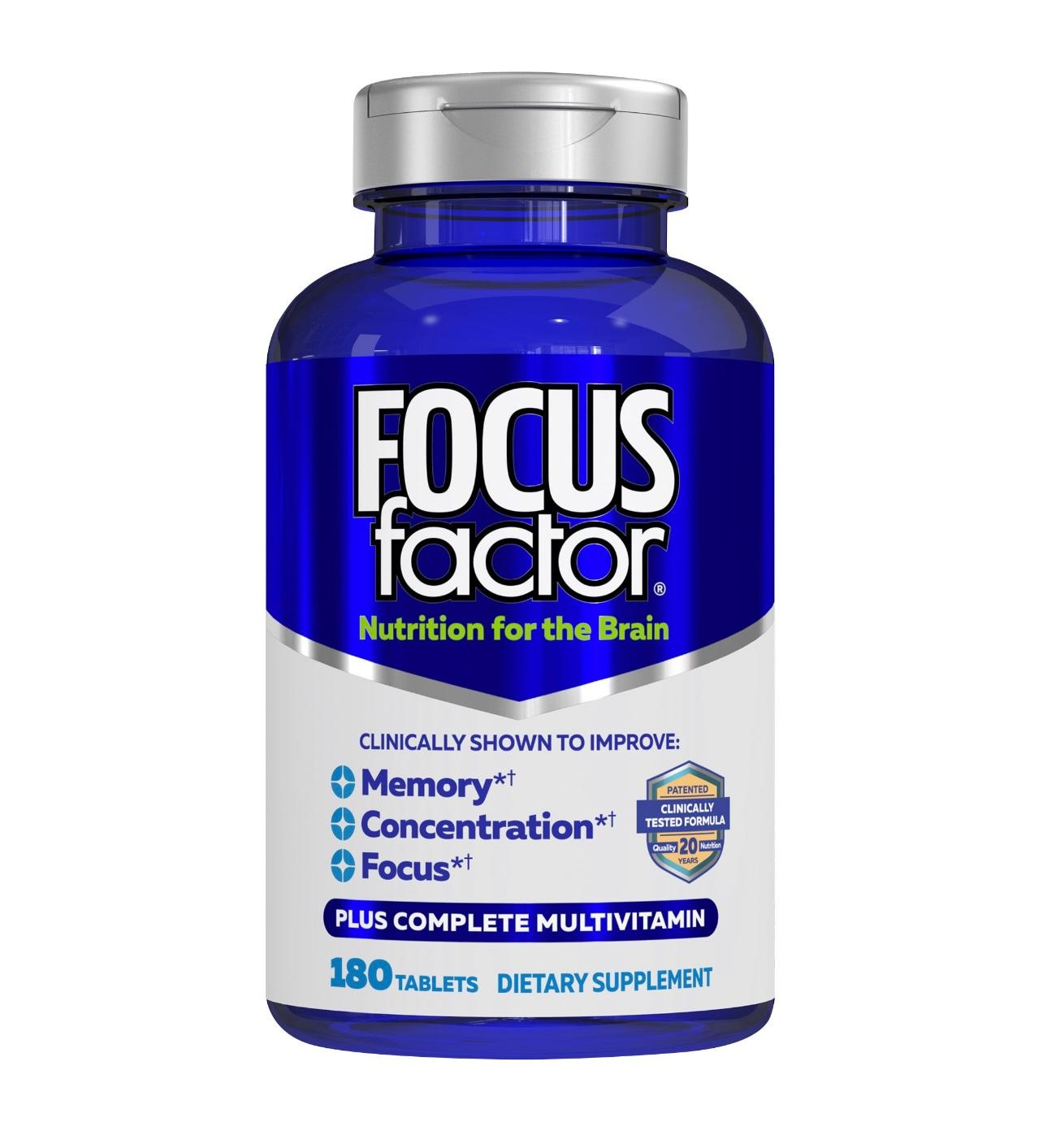 【預購】Focus Factor H050666 大腦營養強化錠-提升記憶力與專注力 180錠