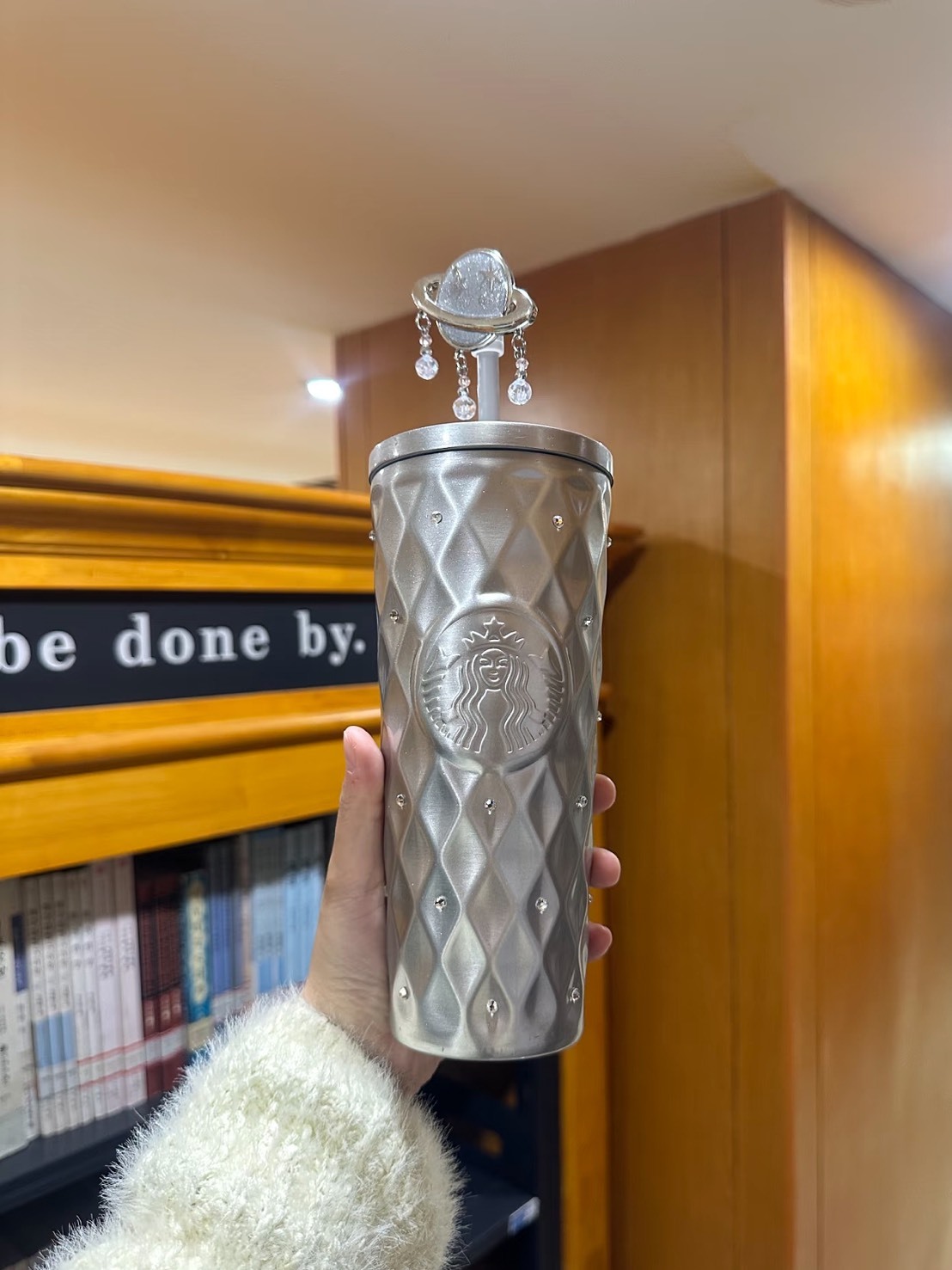 STARBUCKS 星巴克 西太后造型 銀河 貓眼 水鑽杯 600ML