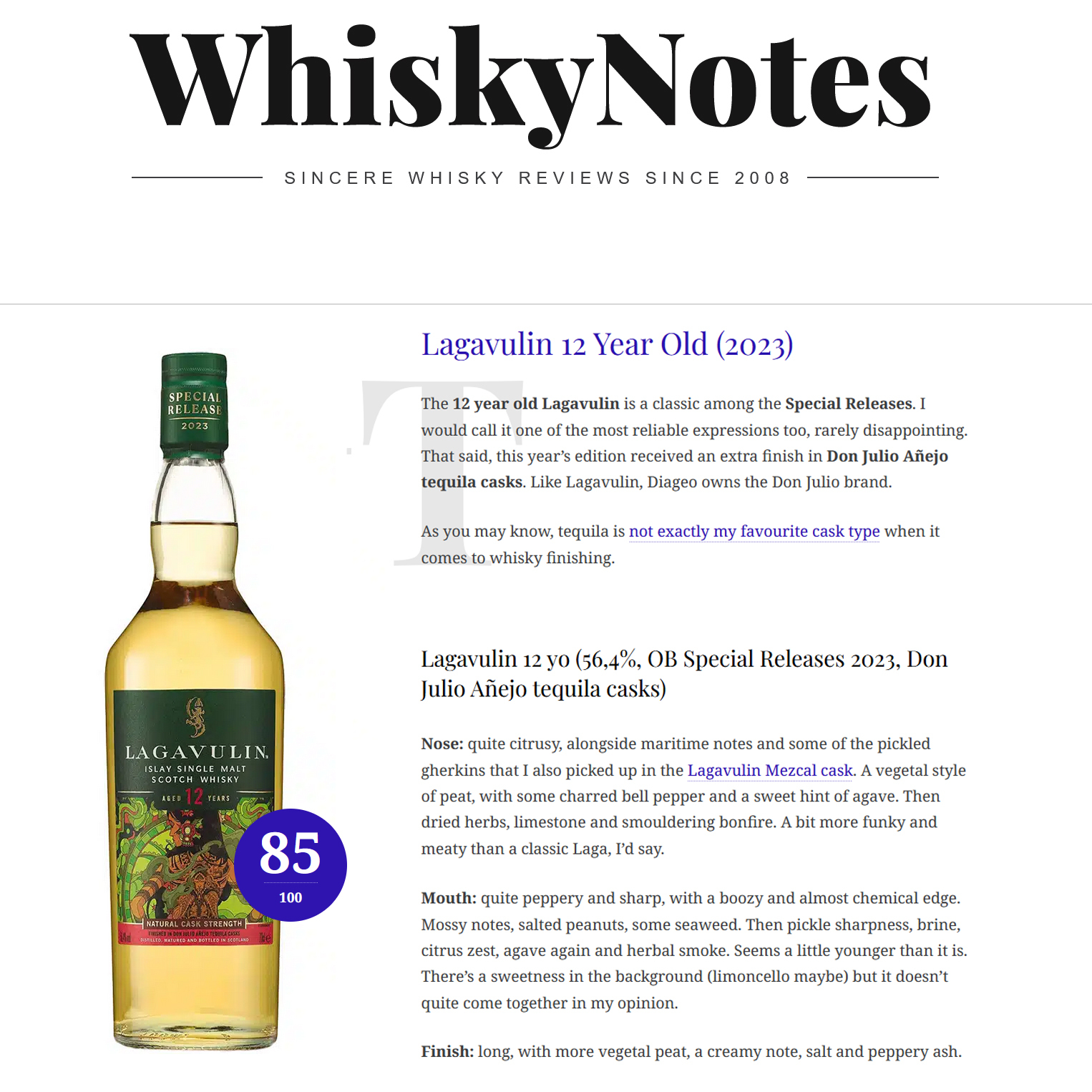 Lagavulin 12 Years Old Diageo Special Release 2023 56.4%