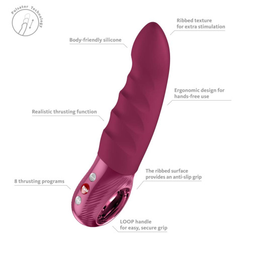 Fun Factory Stronic Deep 抽插式脈衝震動器 酒紅色