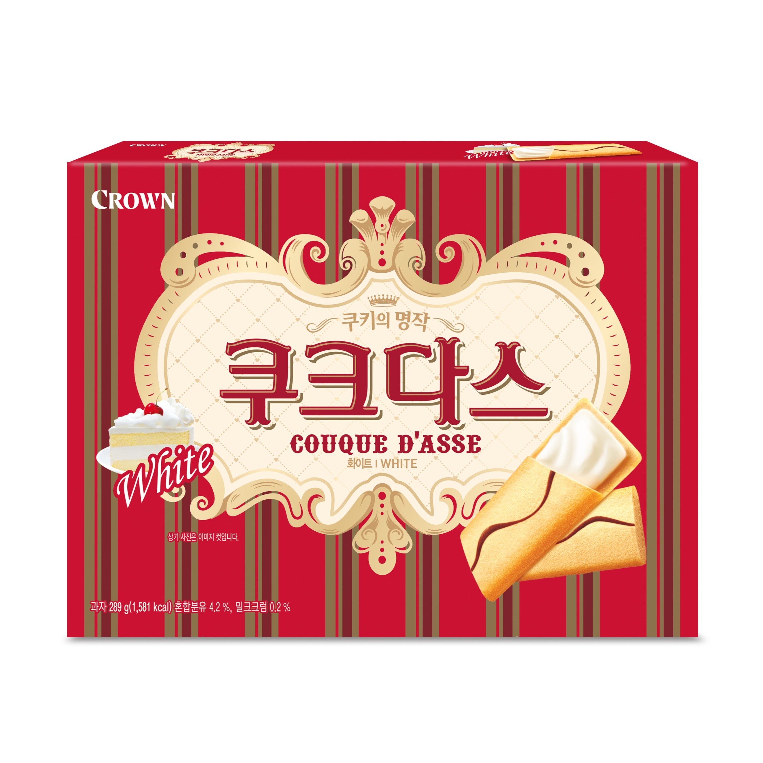 韓國 Crown法式薄餅系列 牛奶/咖啡