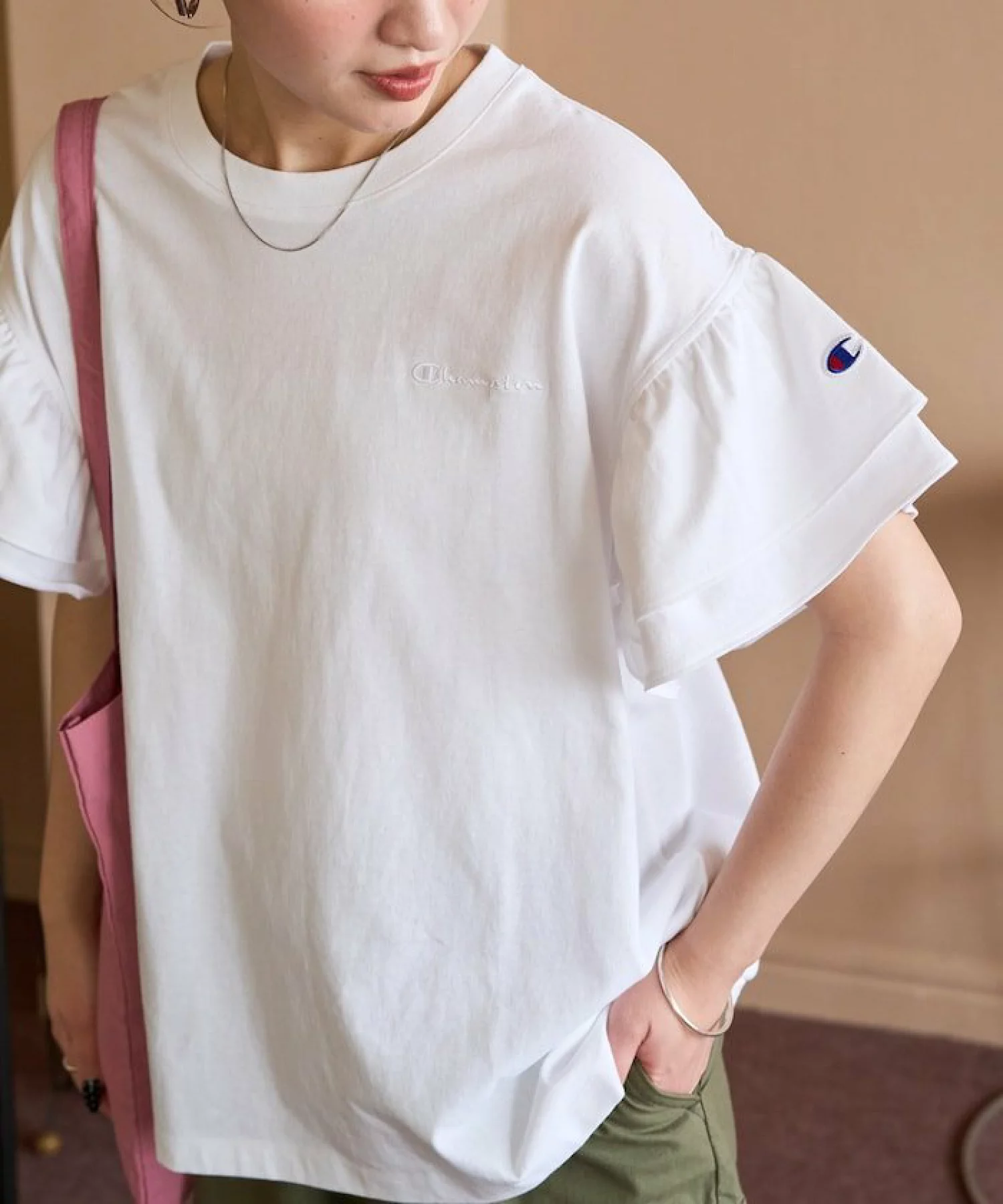 [預購] FREAK’S STORE x Champion 限量版荷葉邊袖上衣