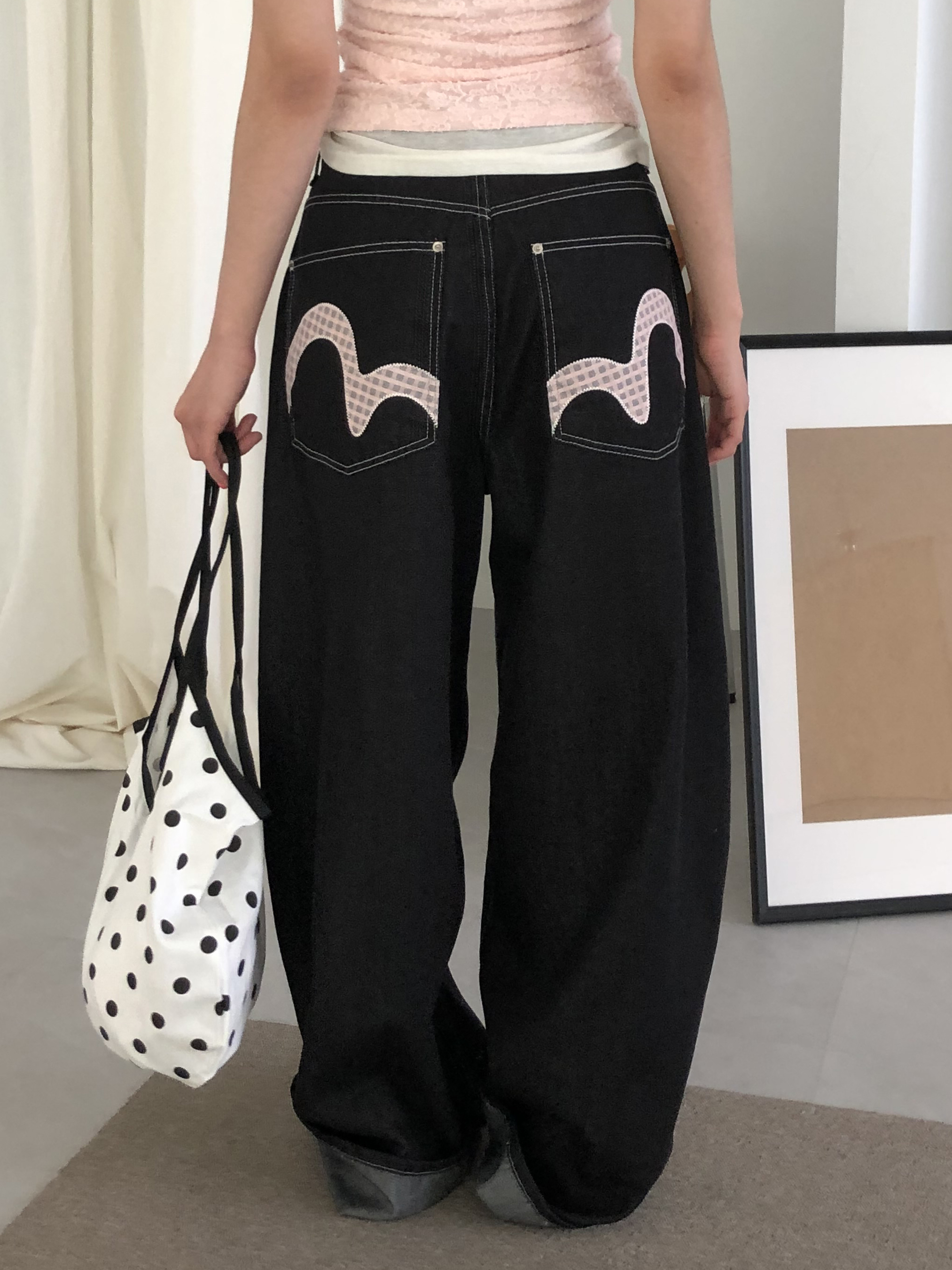 notched pants #單寧褲