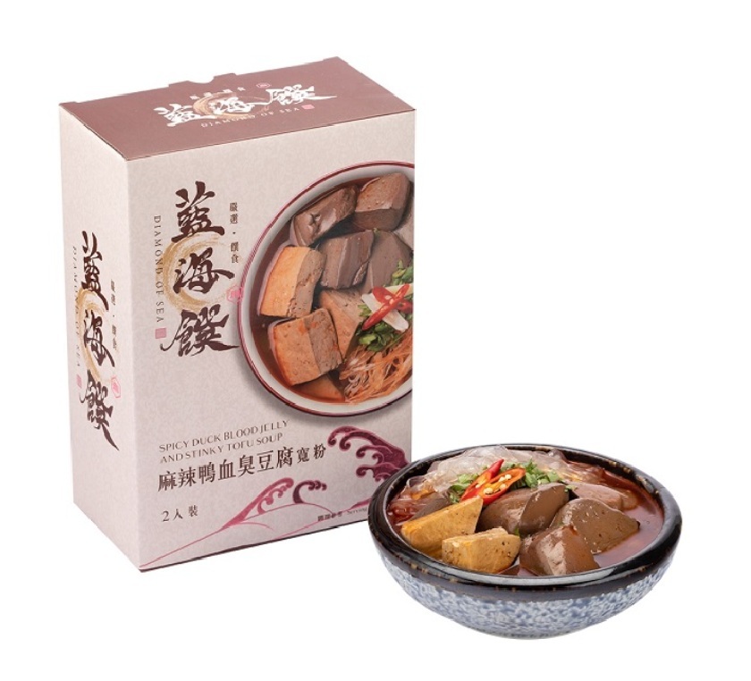 藍海饌  麻辣鴨血臭豆腐寬粉 2包/盒