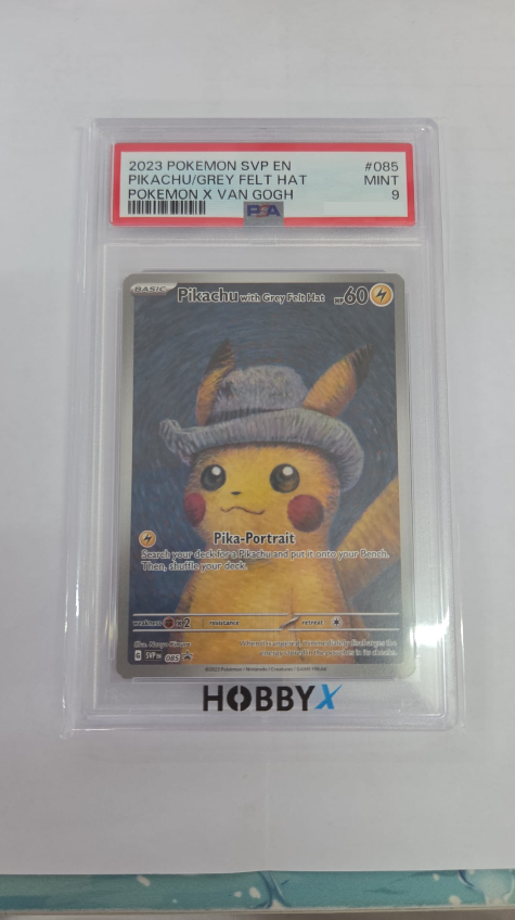 2023 POKEMON SVP EN-SV BLACK STAR PROMO #085 PIKACHU/GREY FELT HAT POKEMON X VAN GOGH (9分)