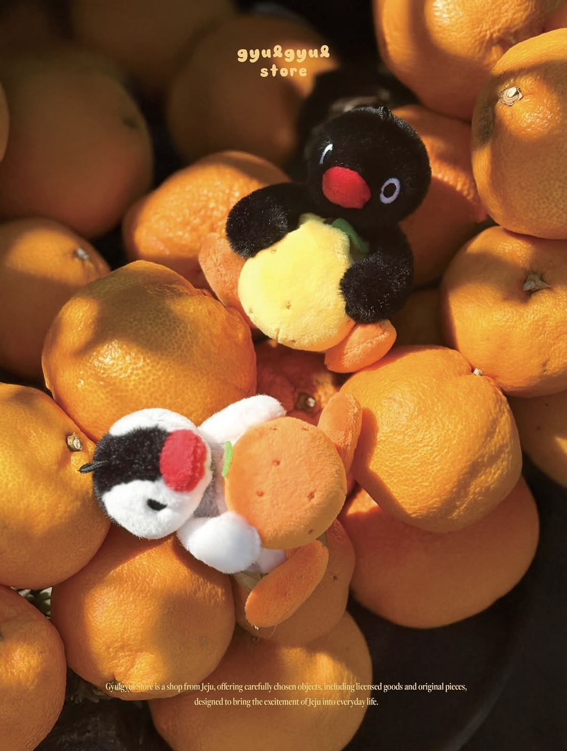 韓國濟州島 PINGU 企鵝家族 抱橘子 玩偶吊飾