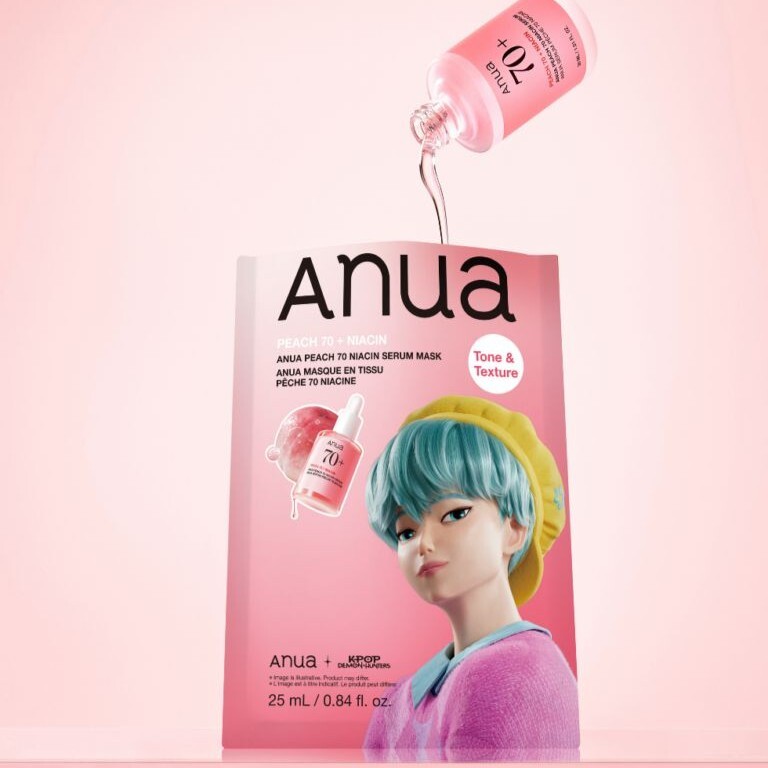 ANUA x KPOP 水蜜桃70%煙酰胺亮白精華面膜 10PCS