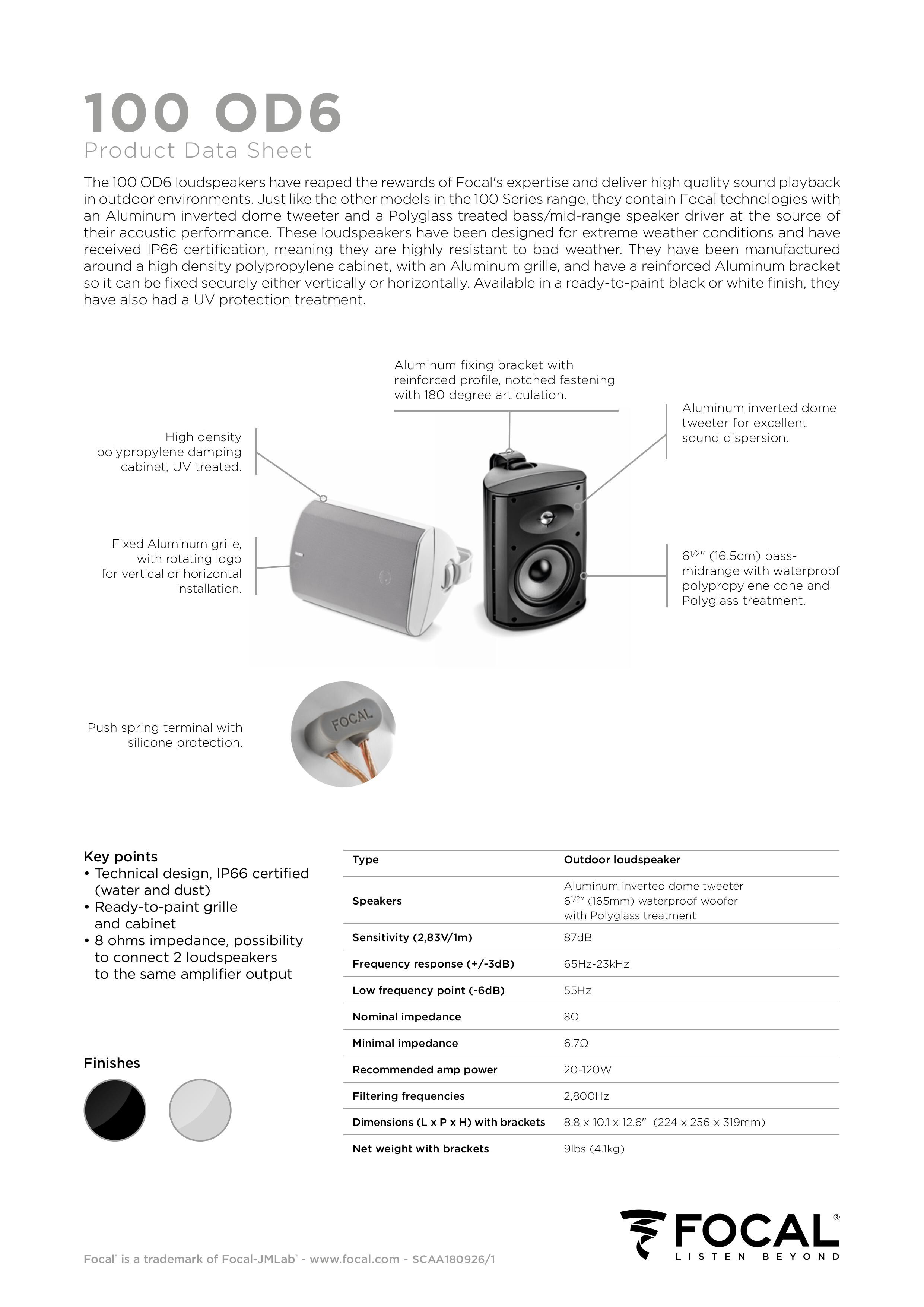 Focal 100 OD6 Product Sheet Pg 1
