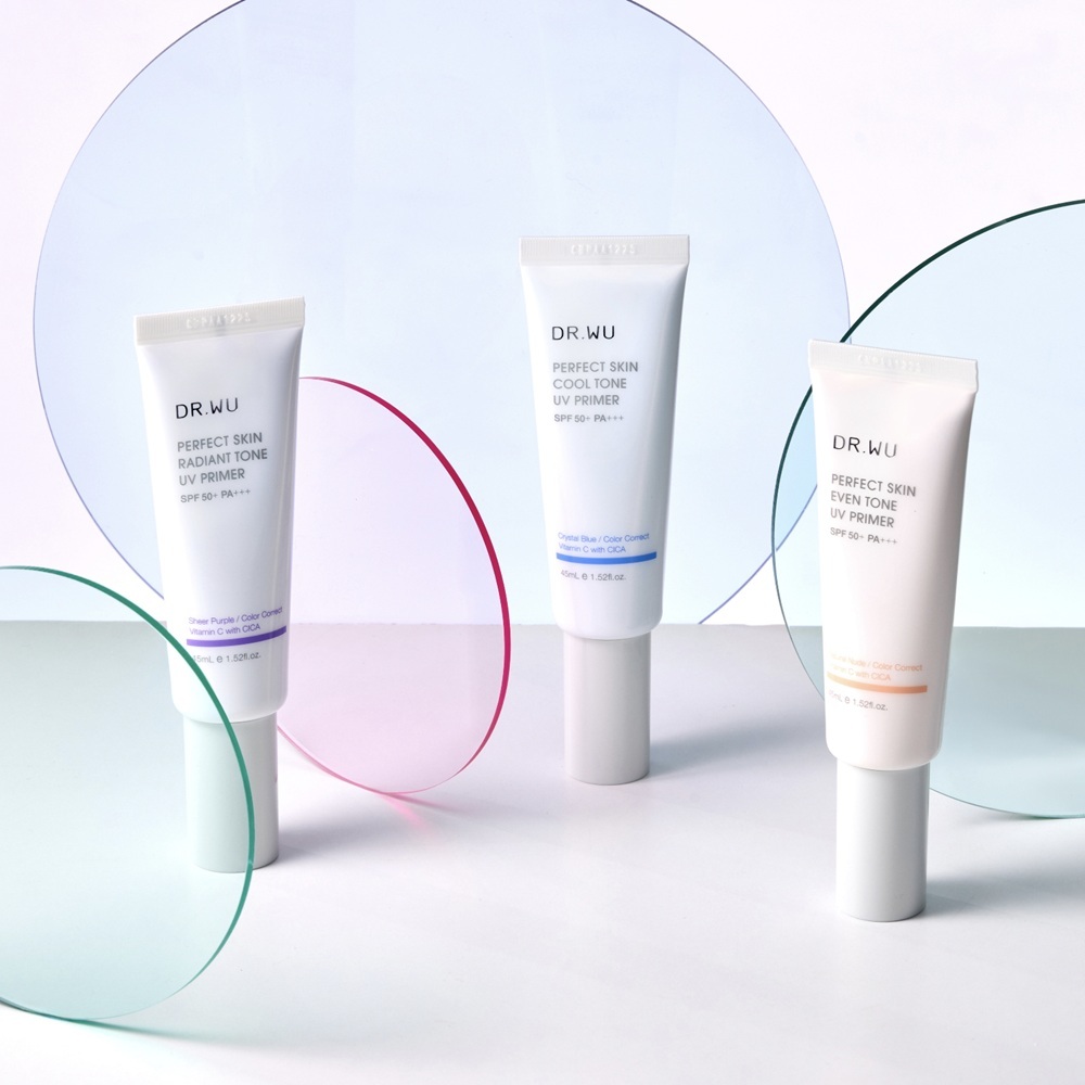 美顏濾鏡UV妝前乳SPF50+ 45ML (透白紫/冷調藍 2色任選)