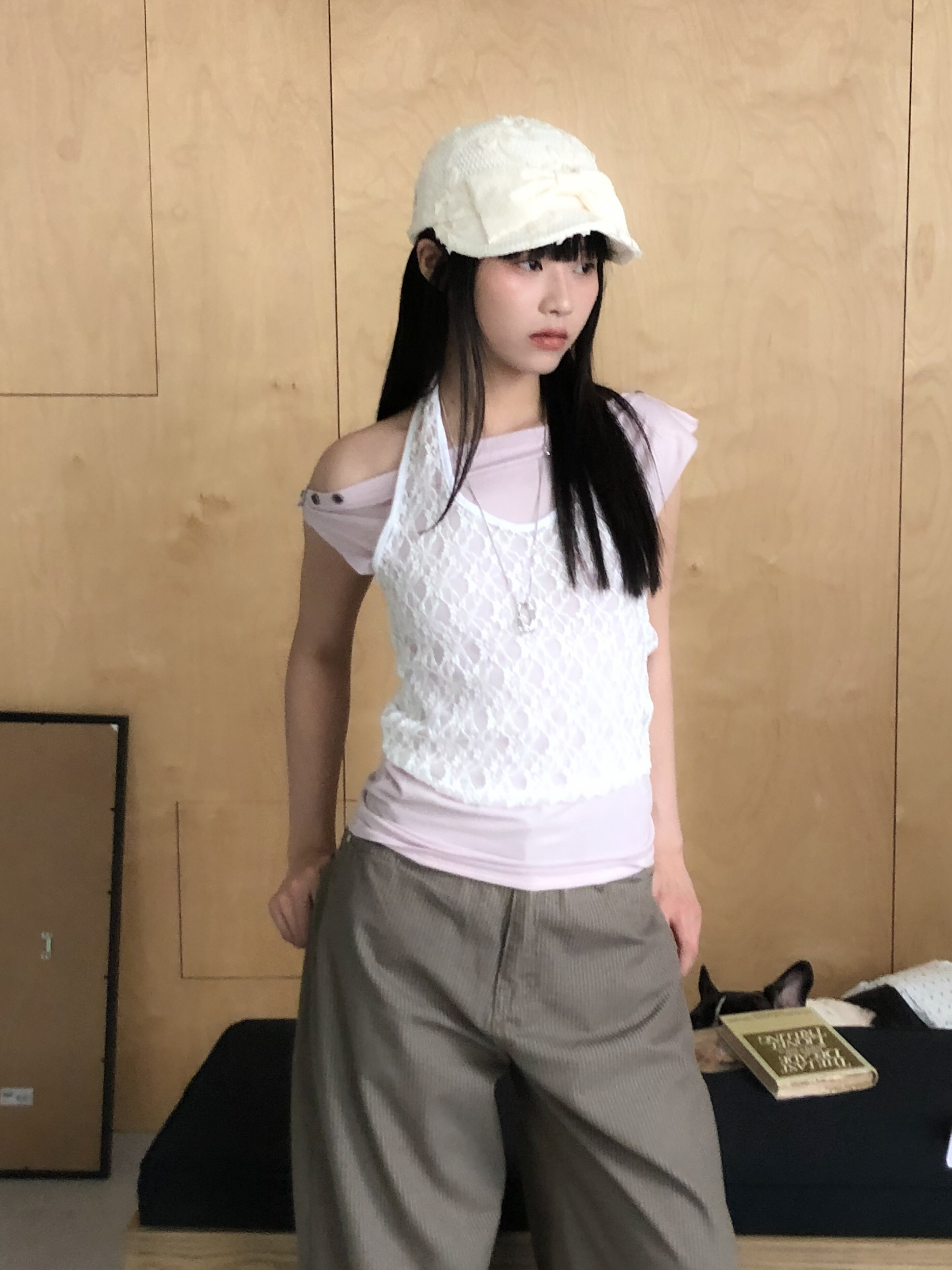 three button tee #上衣