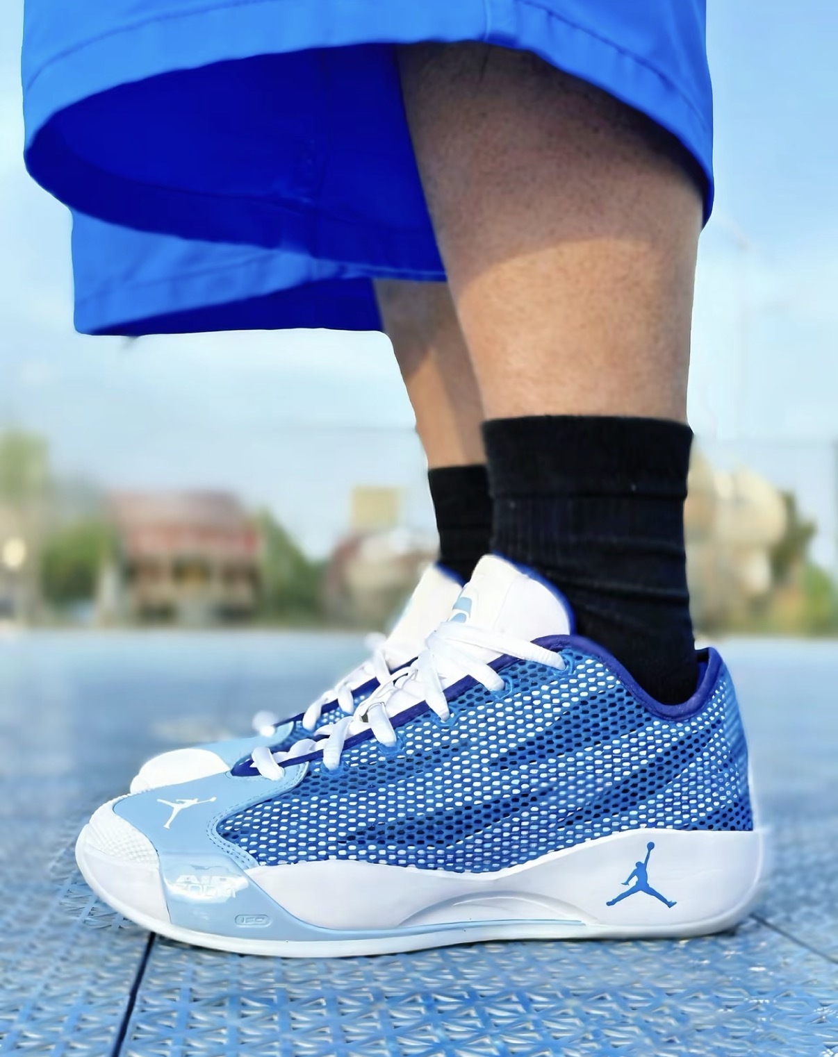 女生尺寸 大童鞋 NIKE JORDAN LUKA .77 GS 藍白 網布 緩震 籃球 運動鞋【IH0573-102】