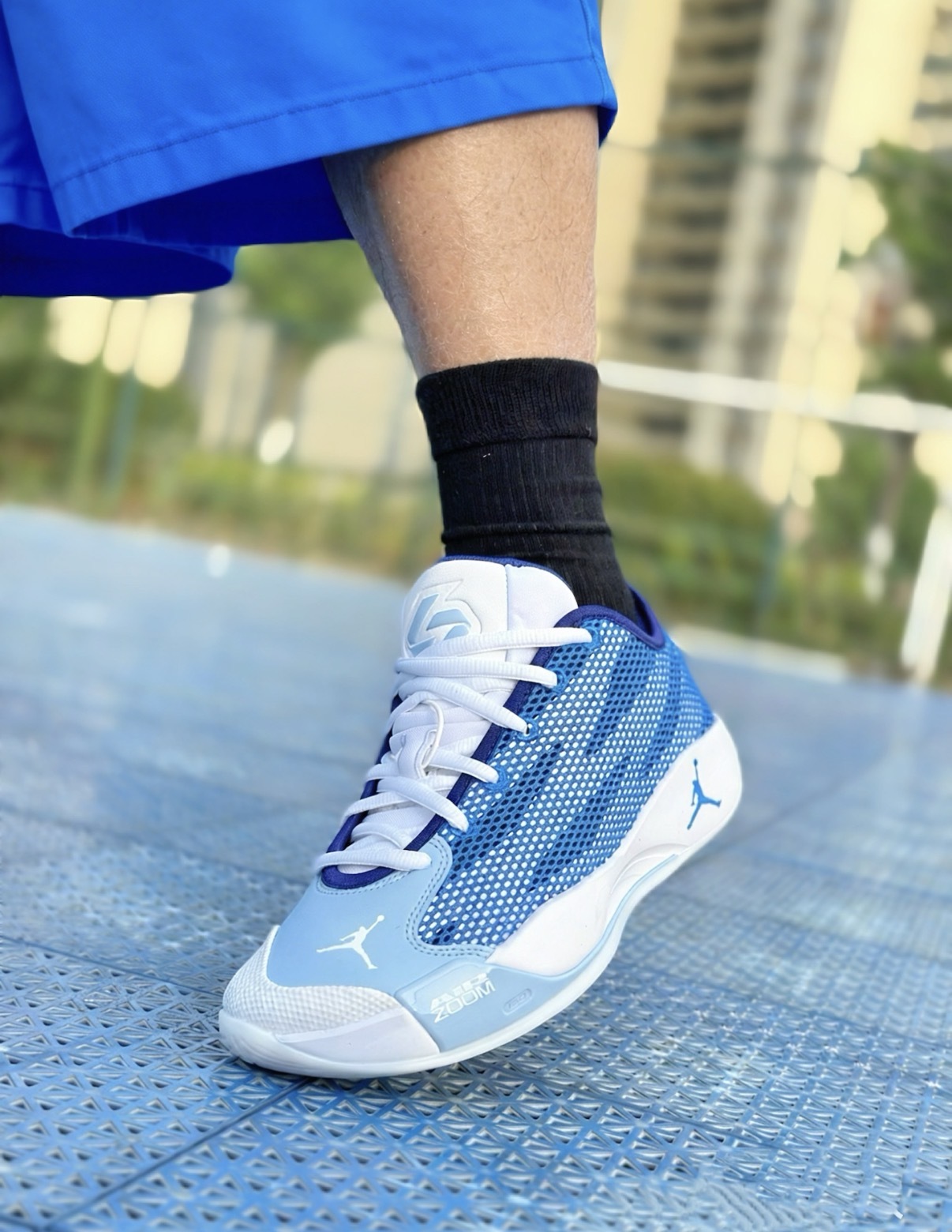 女生尺寸 大童鞋 NIKE JORDAN LUKA .77 GS 藍白 網布 緩震 籃球 運動鞋【IH0573-102】