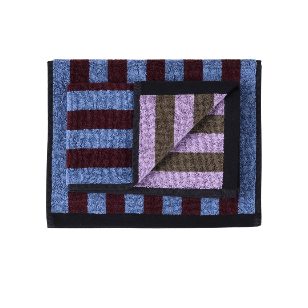 (預購5/30)法國La cerise sur le gâteau 有機棉小毛巾二入組30X50-藍莓紫