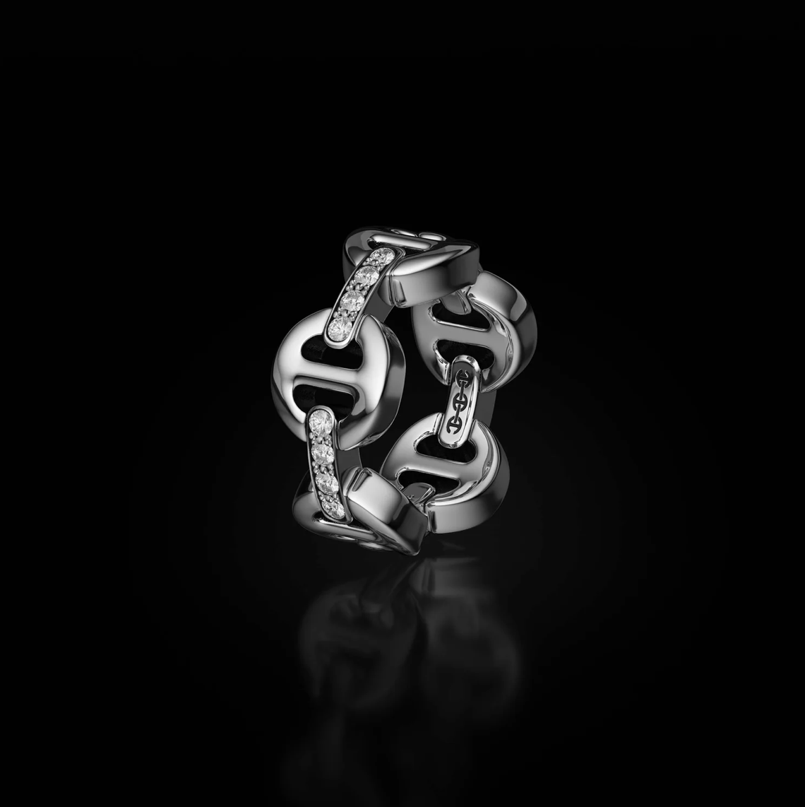 HB005D CLASSIC TRI-LINK WITH DIAMOND BRIDGES