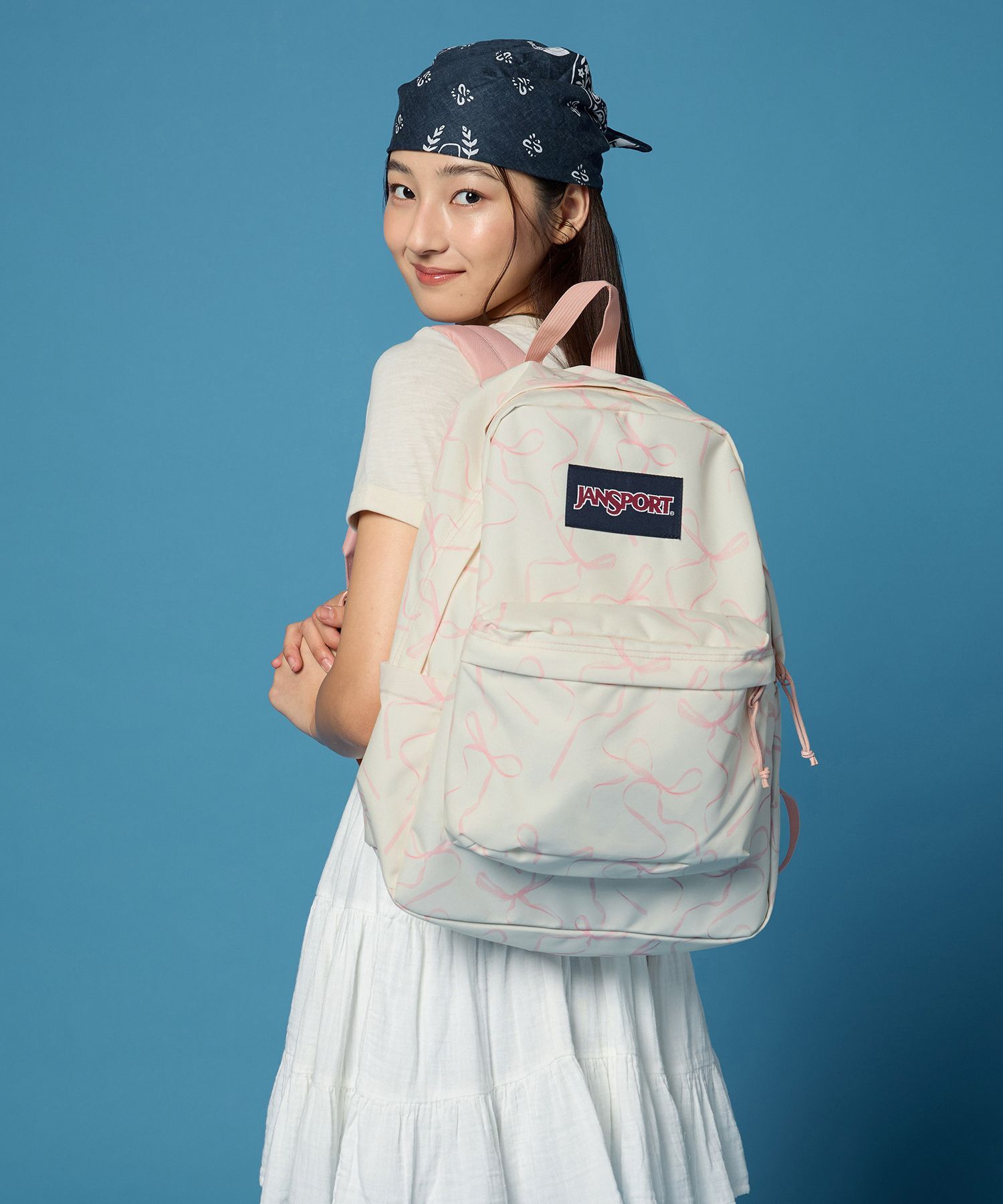 JanSport SuperBreak Plus 後背包 Rows of Bows JS0A4QUELH3