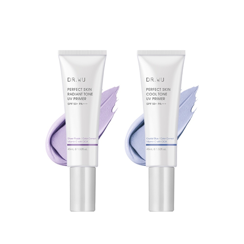 美顏濾鏡UV妝前乳SPF50+ 45ML (透白紫/冷調藍 2色任選)