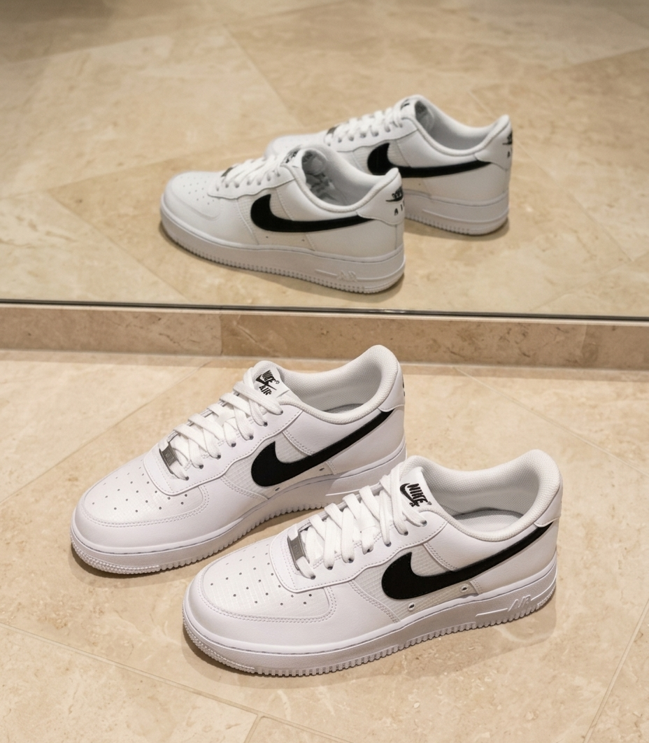 男鞋 NIKE AIR FORCE 1 '07 LV8 'Ripstop' 白黑 抗撕裂 格紋 皮革 經典 休閒鞋【IR0952-100】AF1