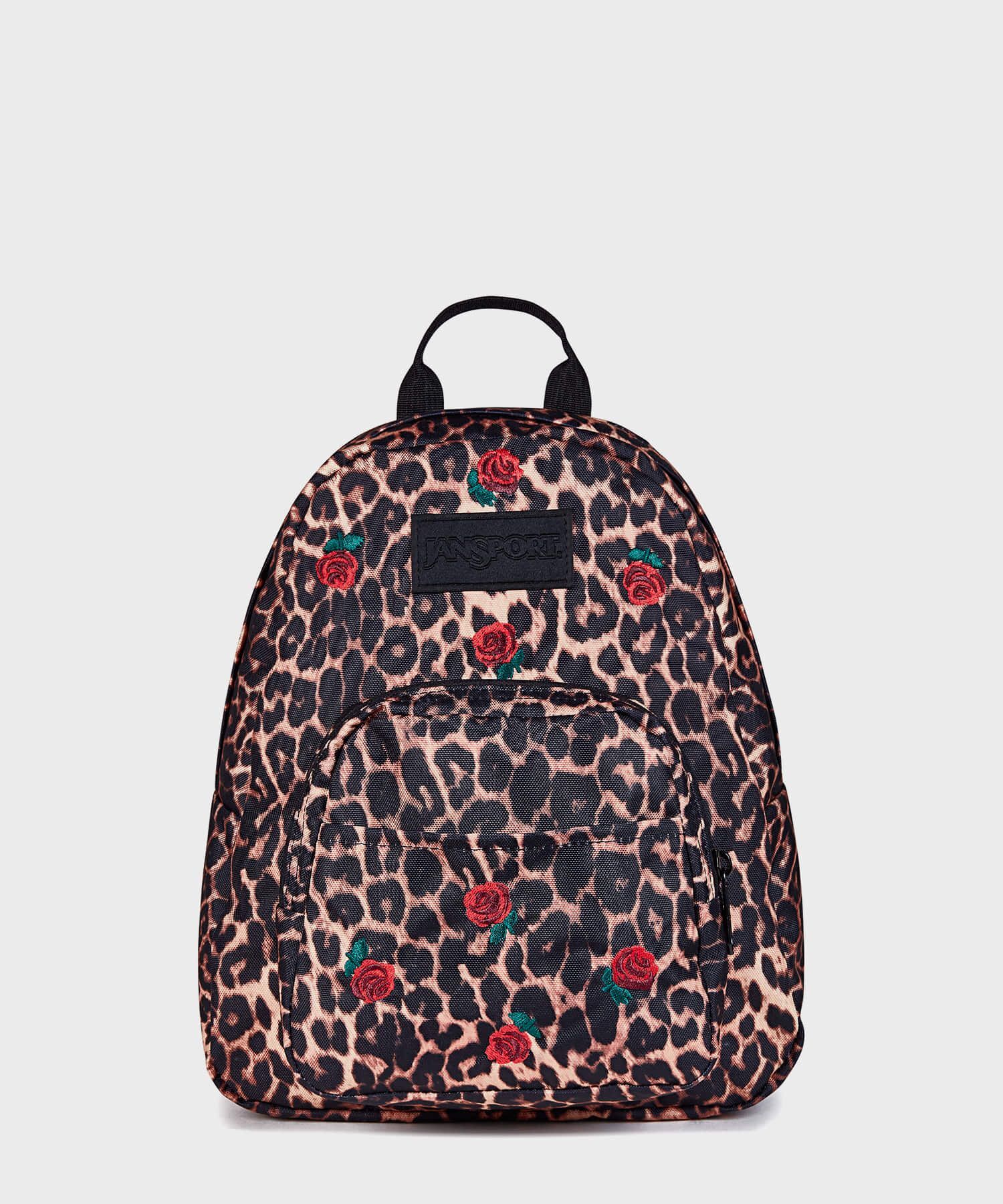 JanSport 豹紋玫瑰迷你後背包 JS0A3C4JA4B