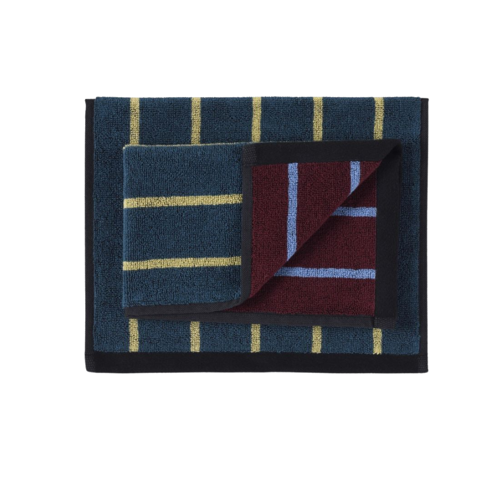 (預購5/30)法國La cerise sur le gâteau 有機棉小毛巾二入組30X50-深海藍