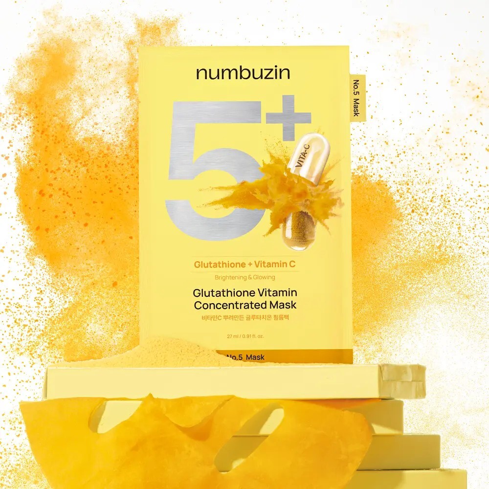 Numbuzin NO.5+ 麩胱甘肽維他命淡斑面膜 10ea
