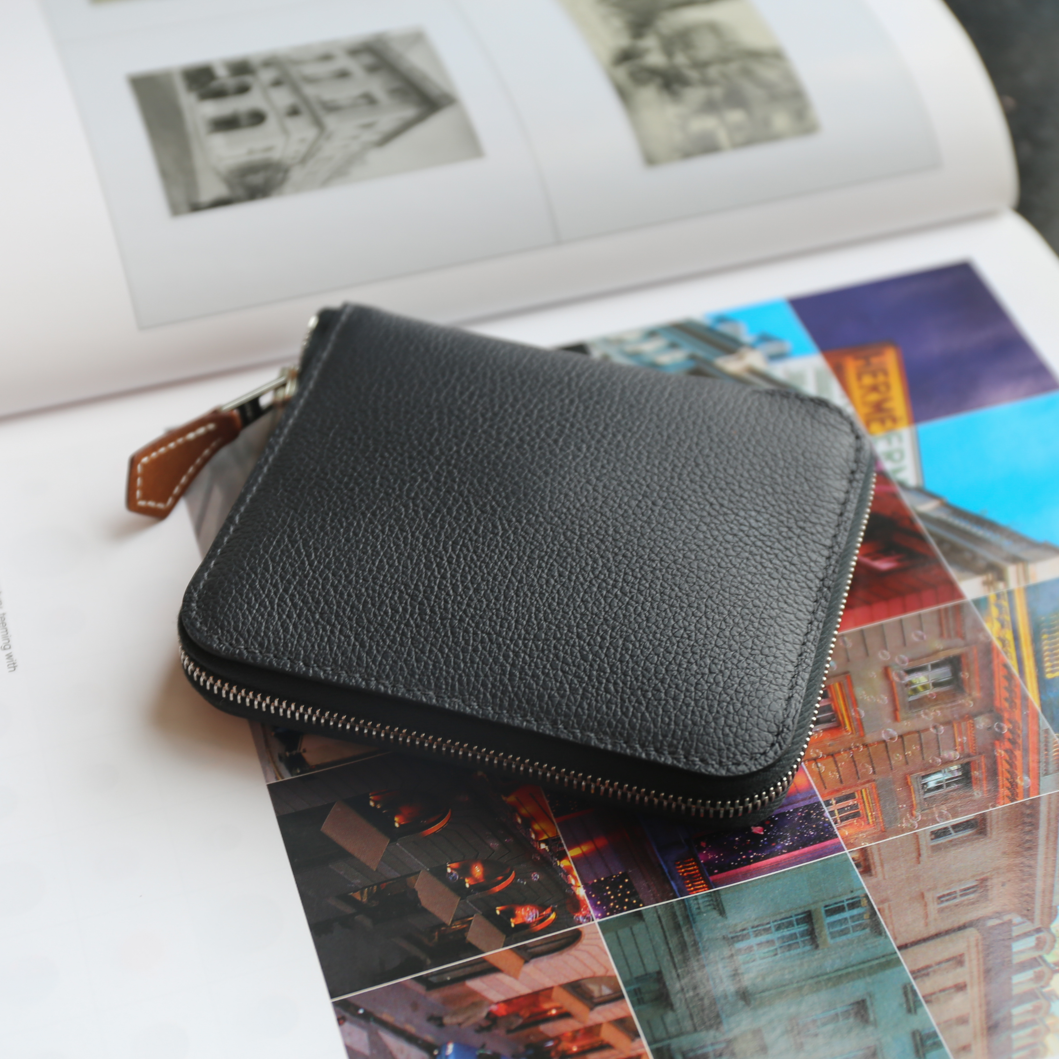 Hermès Silk'In Compact wallet (Black Color)