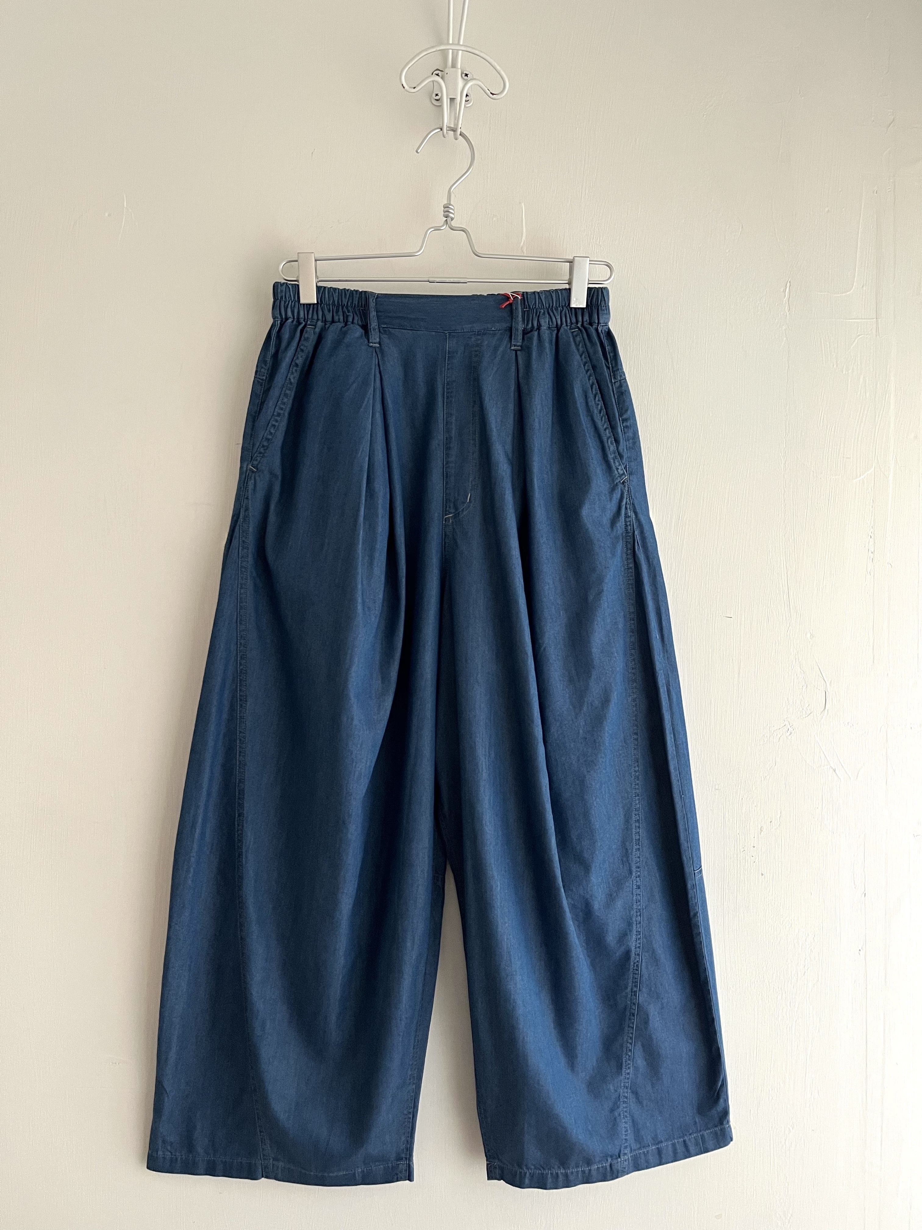 mililopiulu藍色牛仔闊褲
