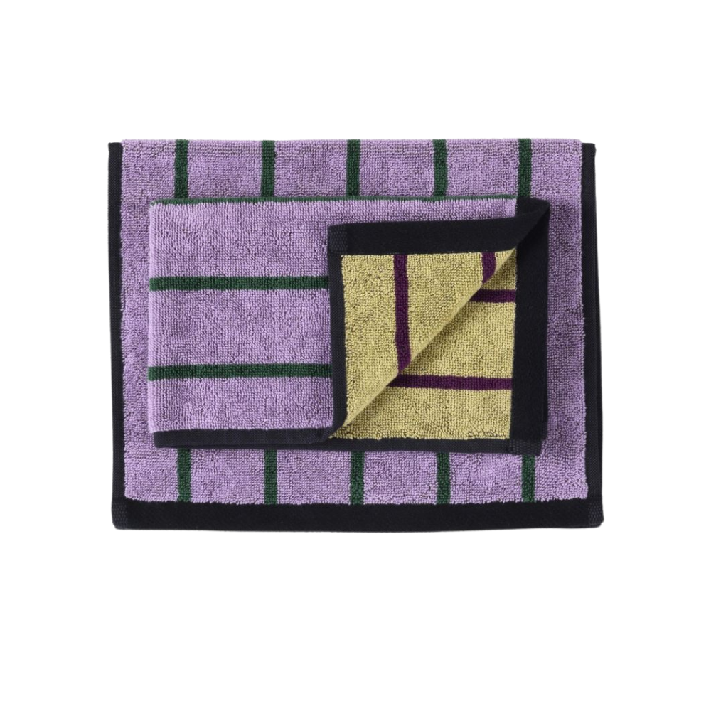 (預購5/30)法國La cerise sur le gâteau 有機棉小毛巾二入組30X50-丁香紫