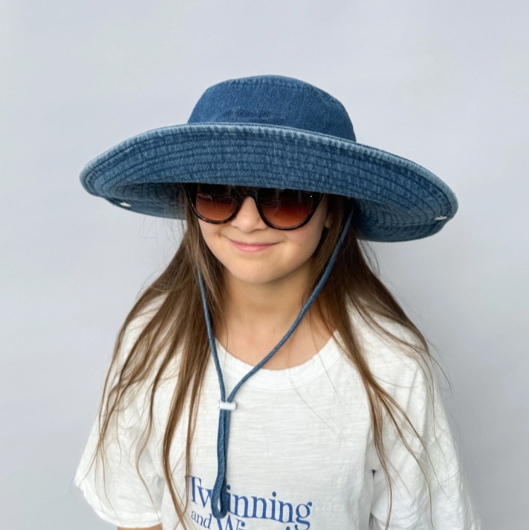 TWIN COLLECTIVE KIDS 休閒牛仔帽 COWBOY BUCKET HAT - DENIM BLUE