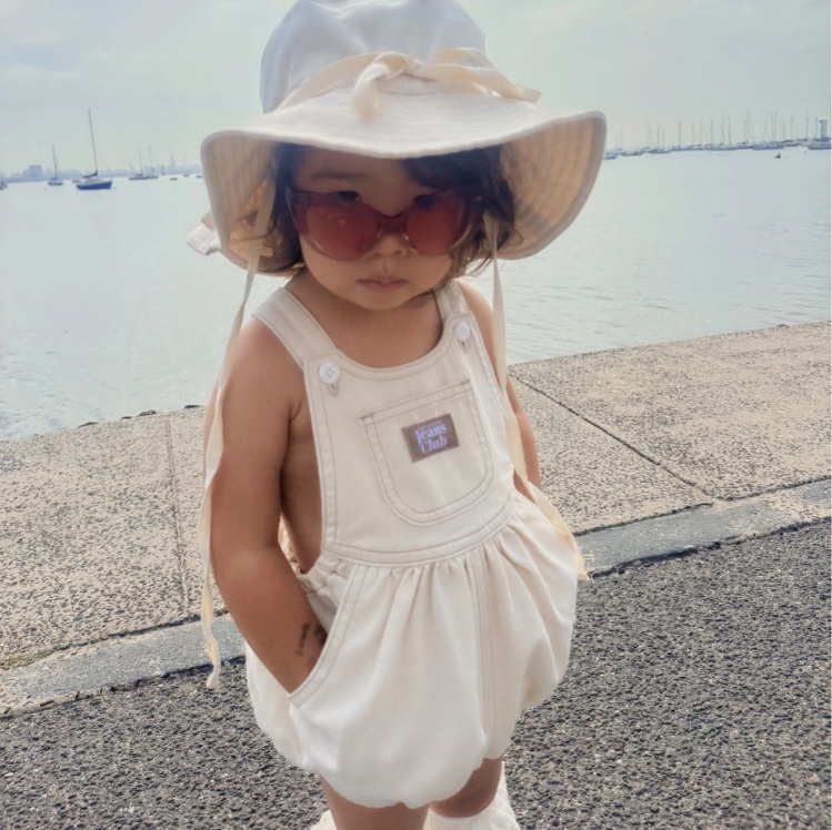 TWIN COLLECTIVE KIDS 牛仔連身泡泡褲 Bowie Bubble Romper - New Natural