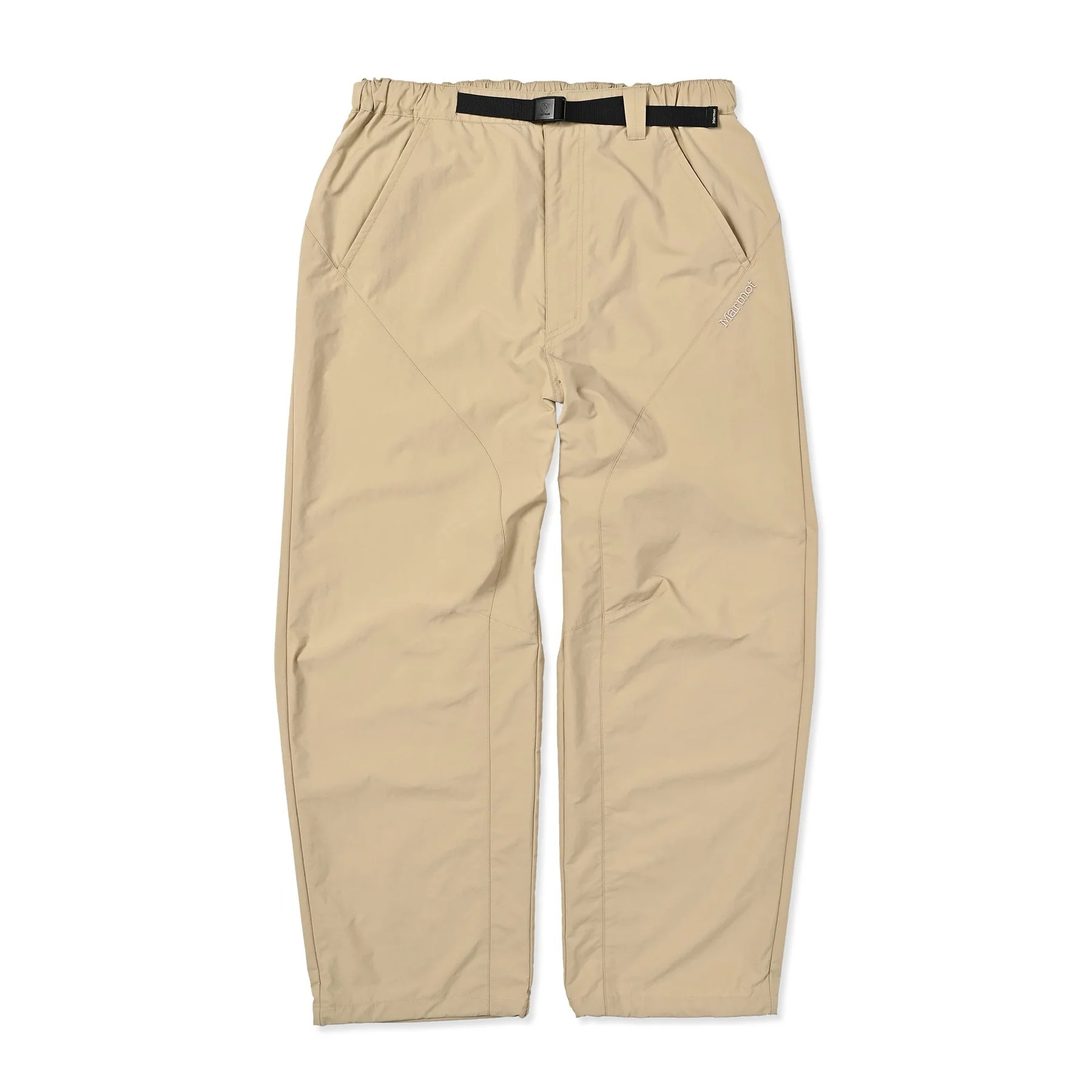 Marmot Asia PERTEX 中性棉感紋理防潑水寬版長褲  MTSS26MPT040 C021米色 [HappyOutdoor]