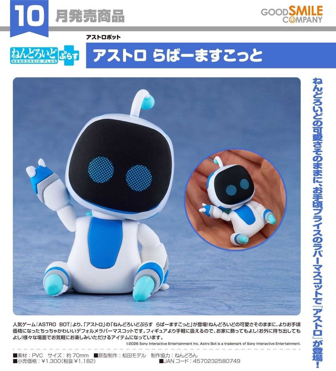 預購26/10 GSC代理版 宇宙機器人 黏土人Plus Astro 橡膠公仔 0531